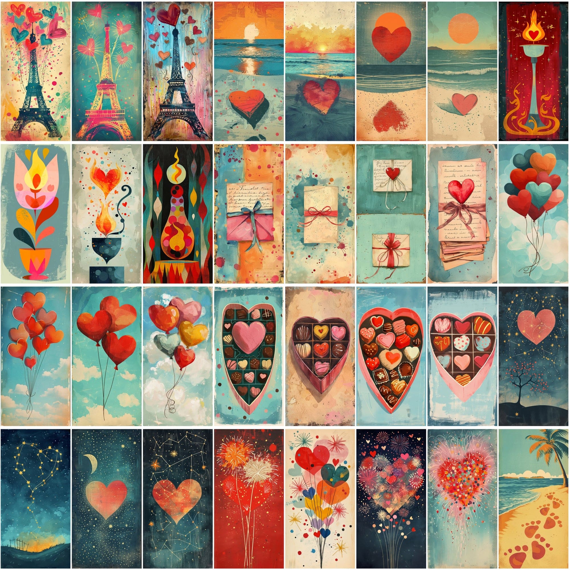 380 Unique, Hard-to-Find Retro Love Posters Digital Download Sumobundle
