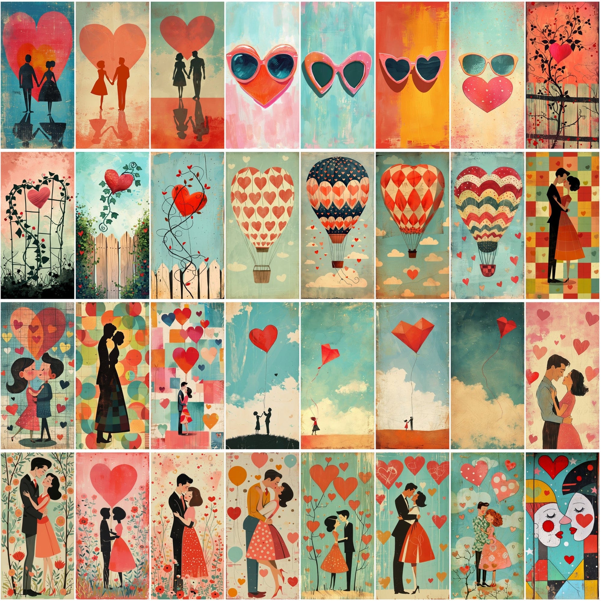 380 Unique, Hard-to-Find Retro Love Posters Digital Download Sumobundle