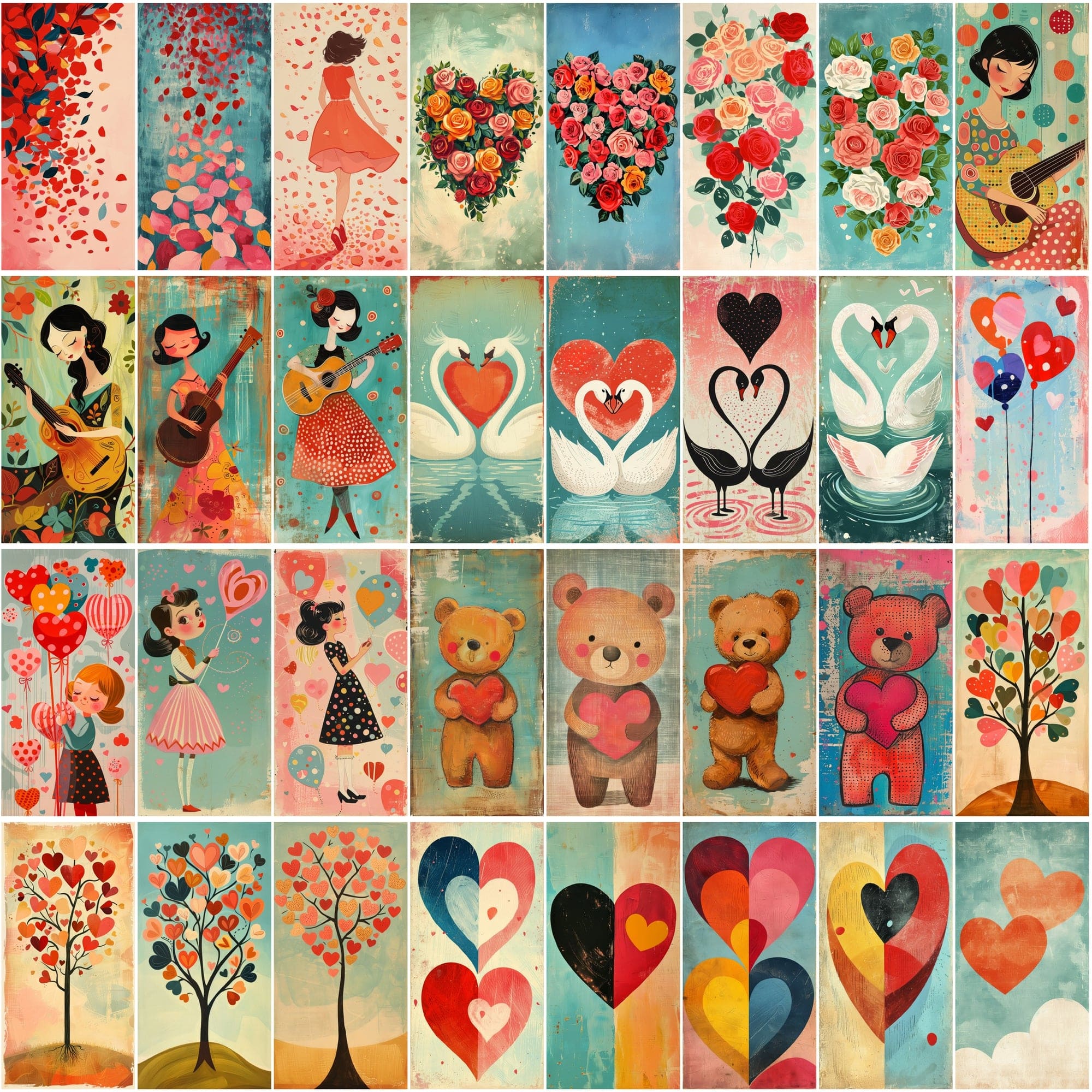 380 Unique, Hard-to-Find Retro Love Posters Digital Download Sumobundle
