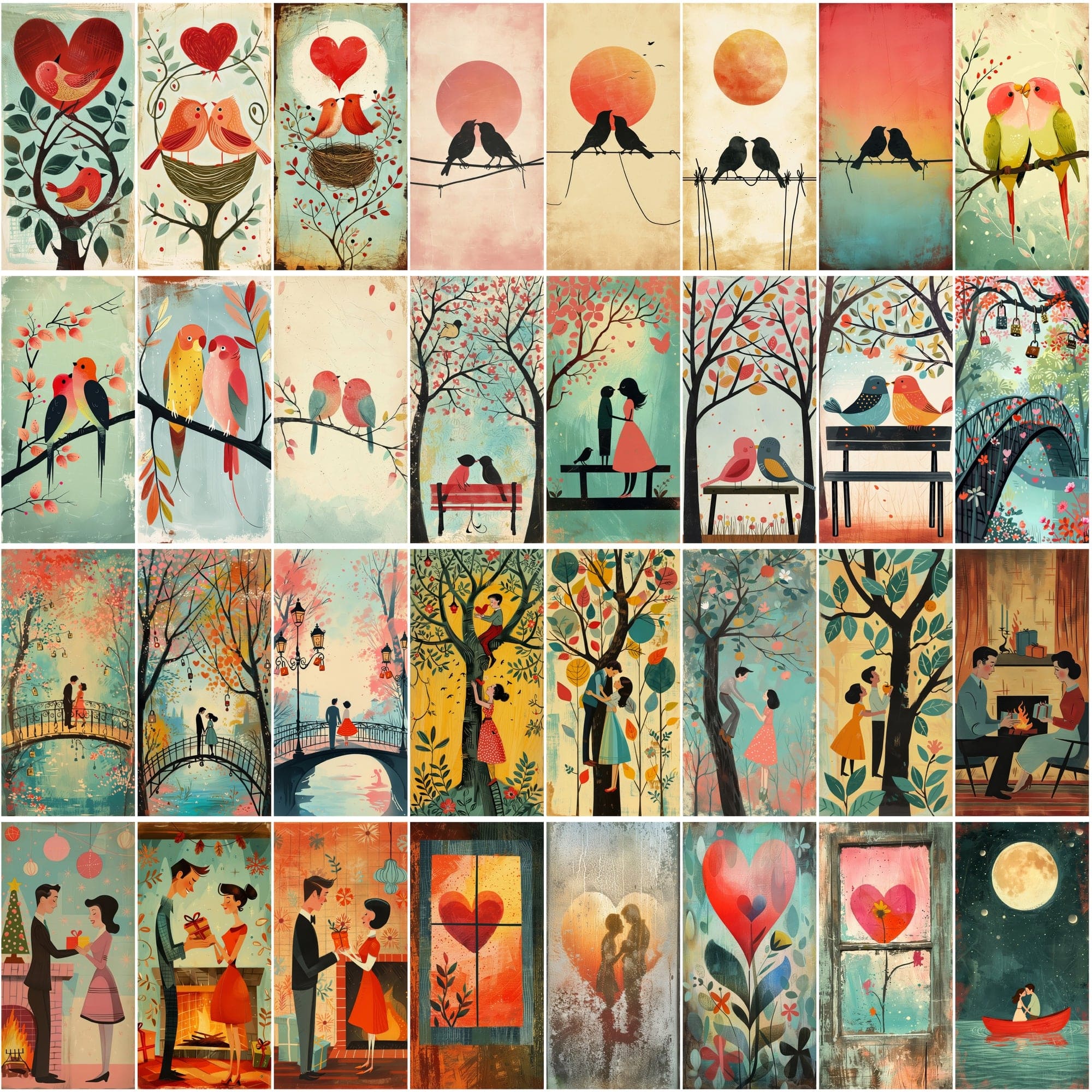 380 Unique, Hard-to-Find Retro Love Posters Digital Download Sumobundle