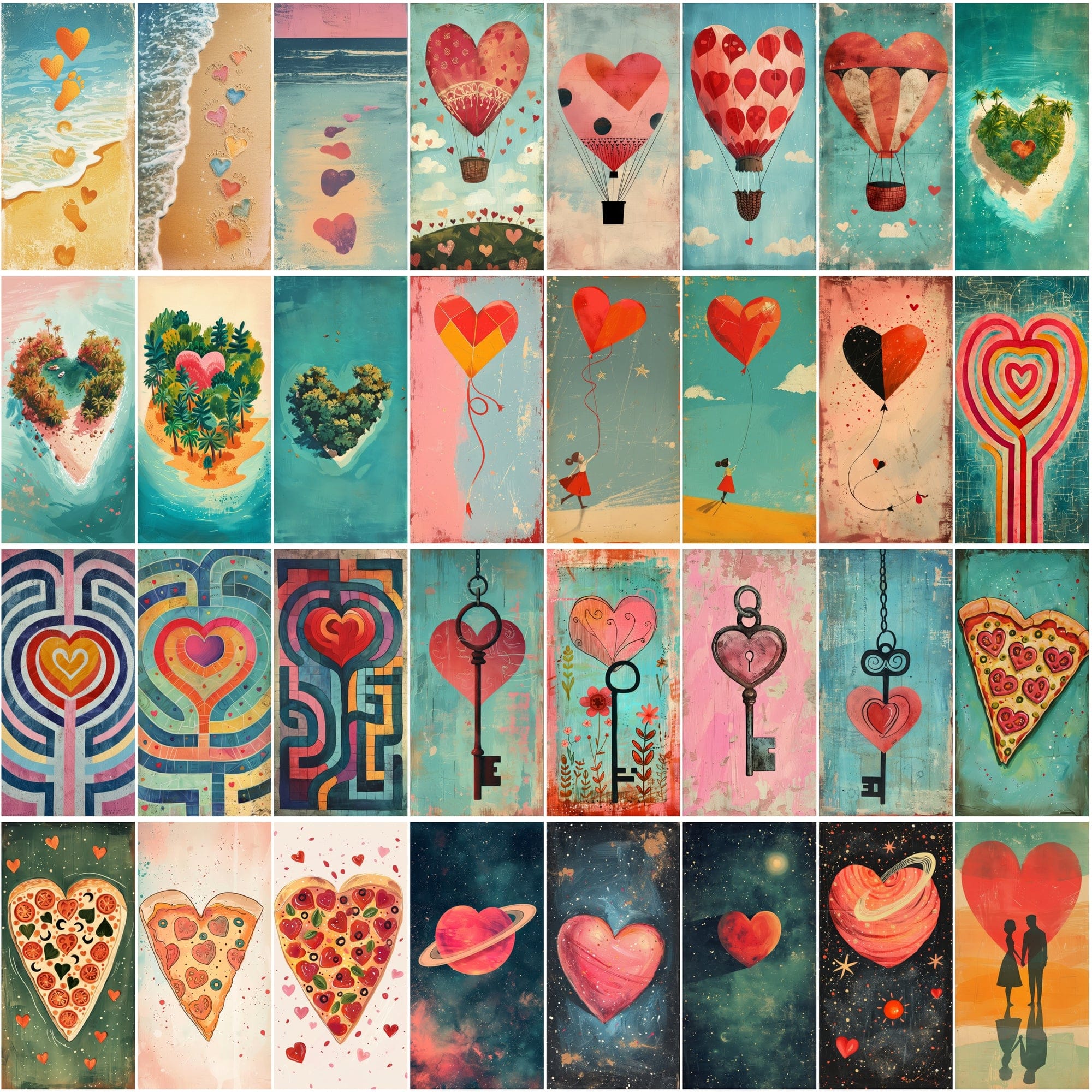 380 Unique, Hard-to-Find Retro Love Posters Digital Download Sumobundle
