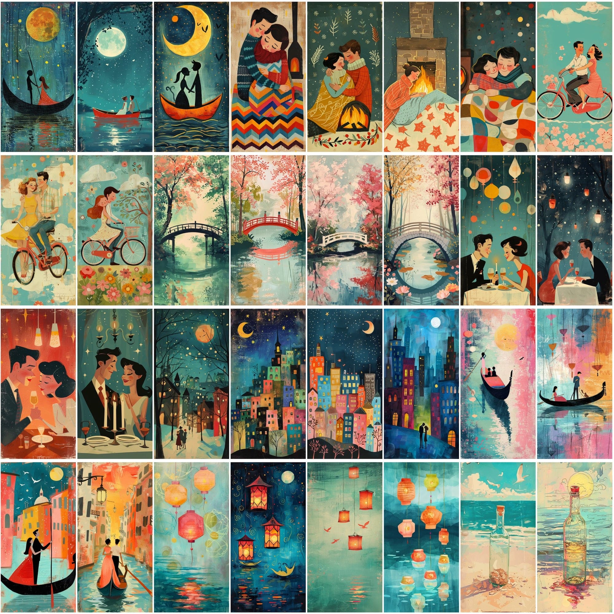 380 Unique, Hard-to-Find Retro Love Posters Digital Download Sumobundle