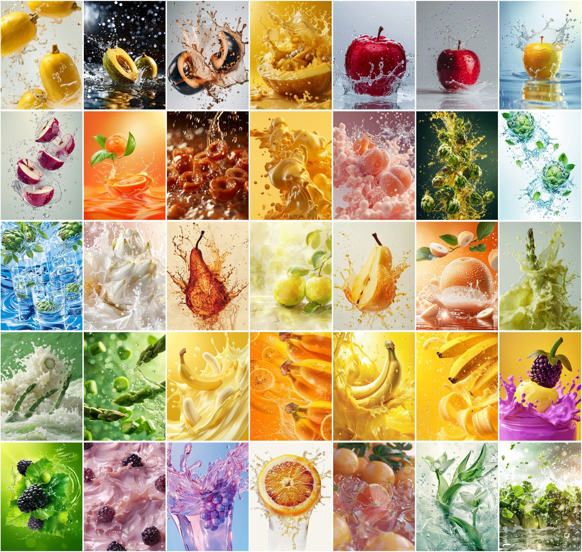 384 Bright Fruit and Vegetable Images - High Definition for Commercial Use Digital Download Sumobundle