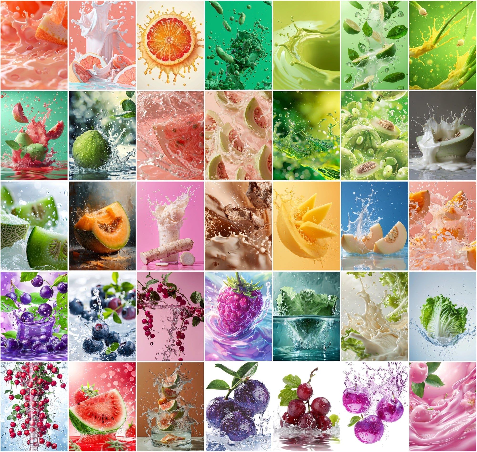 384 Bright Fruit and Vegetable Images - High Definition for Commercial Use Digital Download Sumobundle