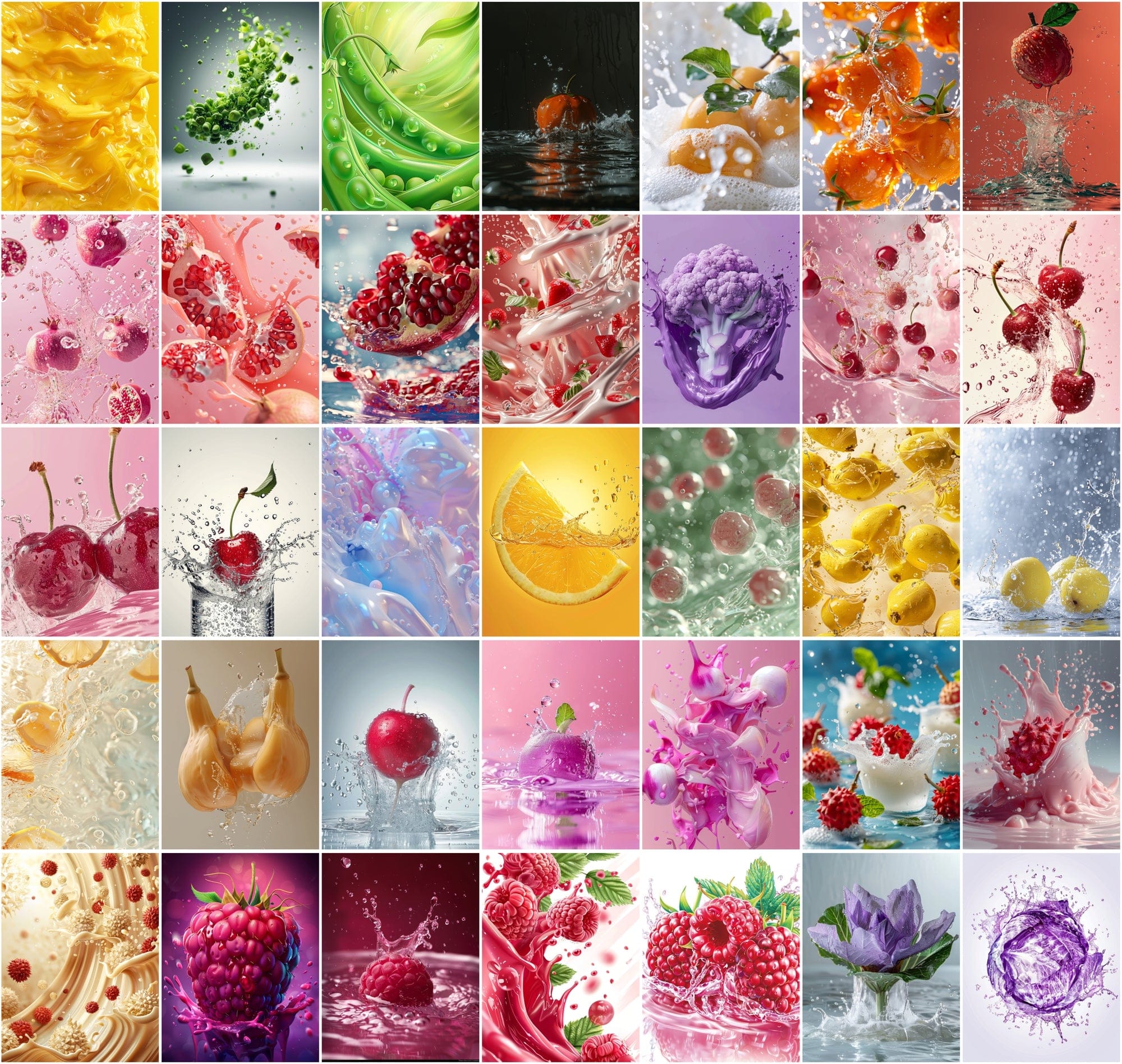 384 Bright Fruit and Vegetable Images - High Definition for Commercial Use Digital Download Sumobundle