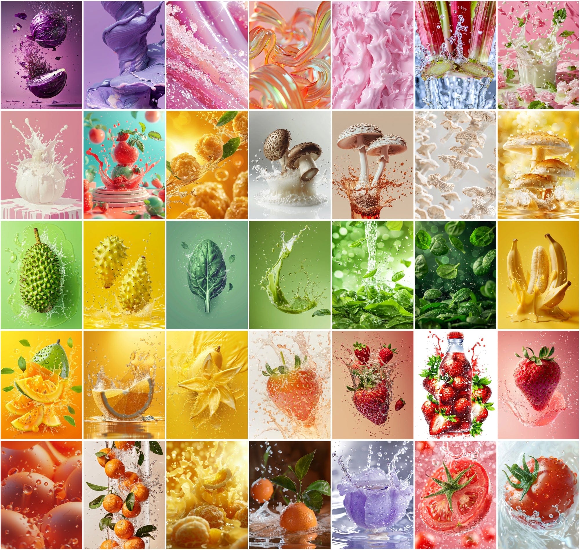 384 Bright Fruit and Vegetable Images - High Definition for Commercial Use Digital Download Sumobundle