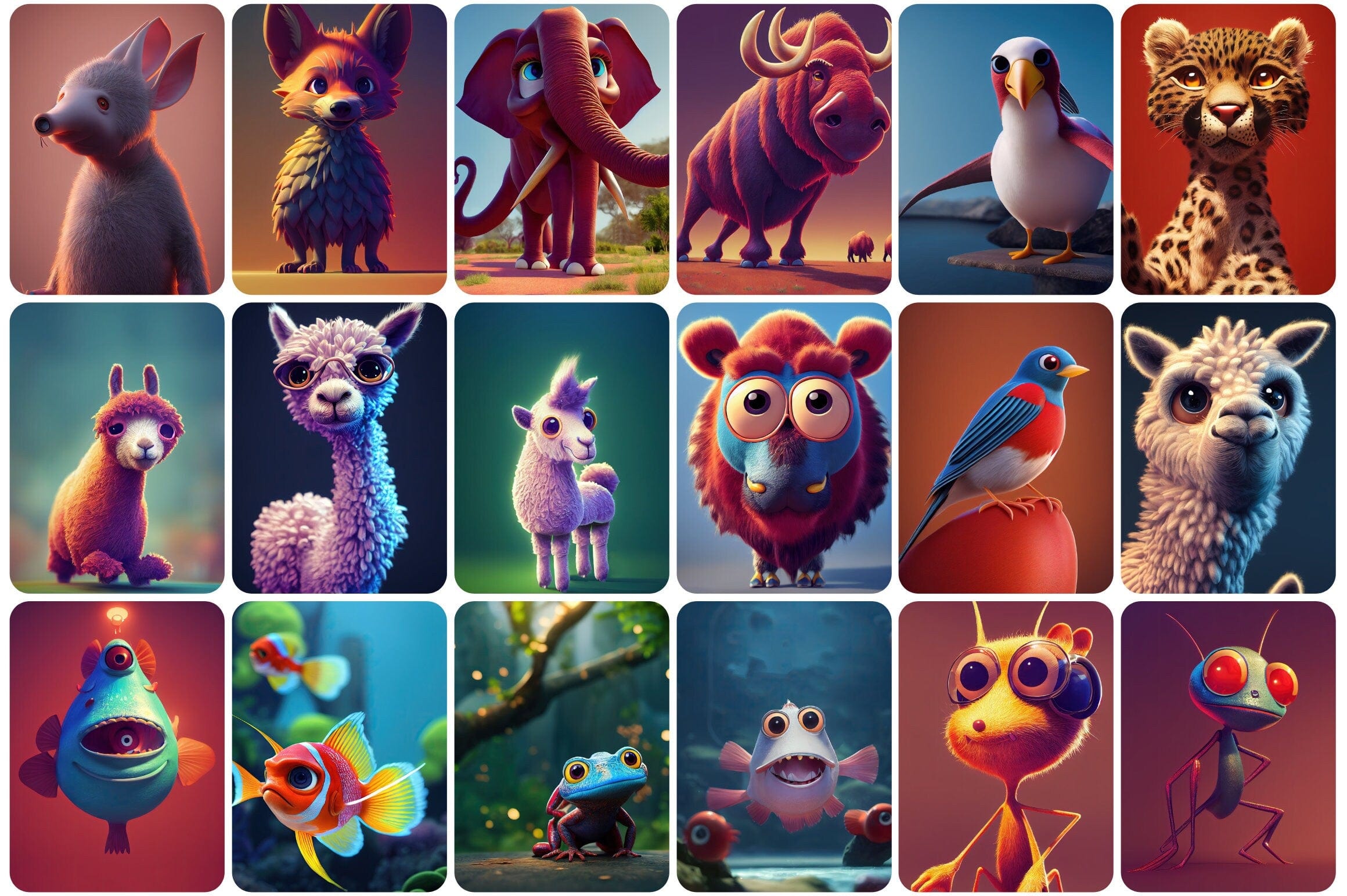 385 Adorable and Unique Animals Digital Download Sumobundle