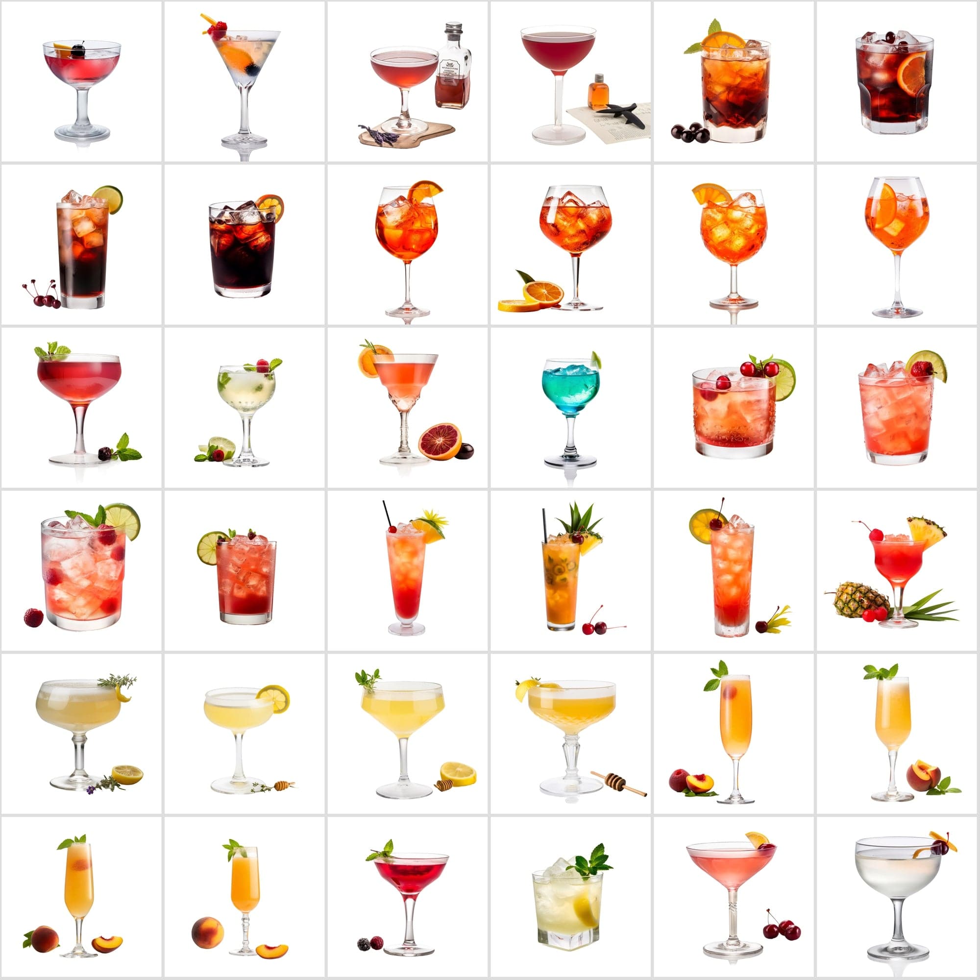 385 Cocktail Images with Transparent Background Digital Download Sumobundle