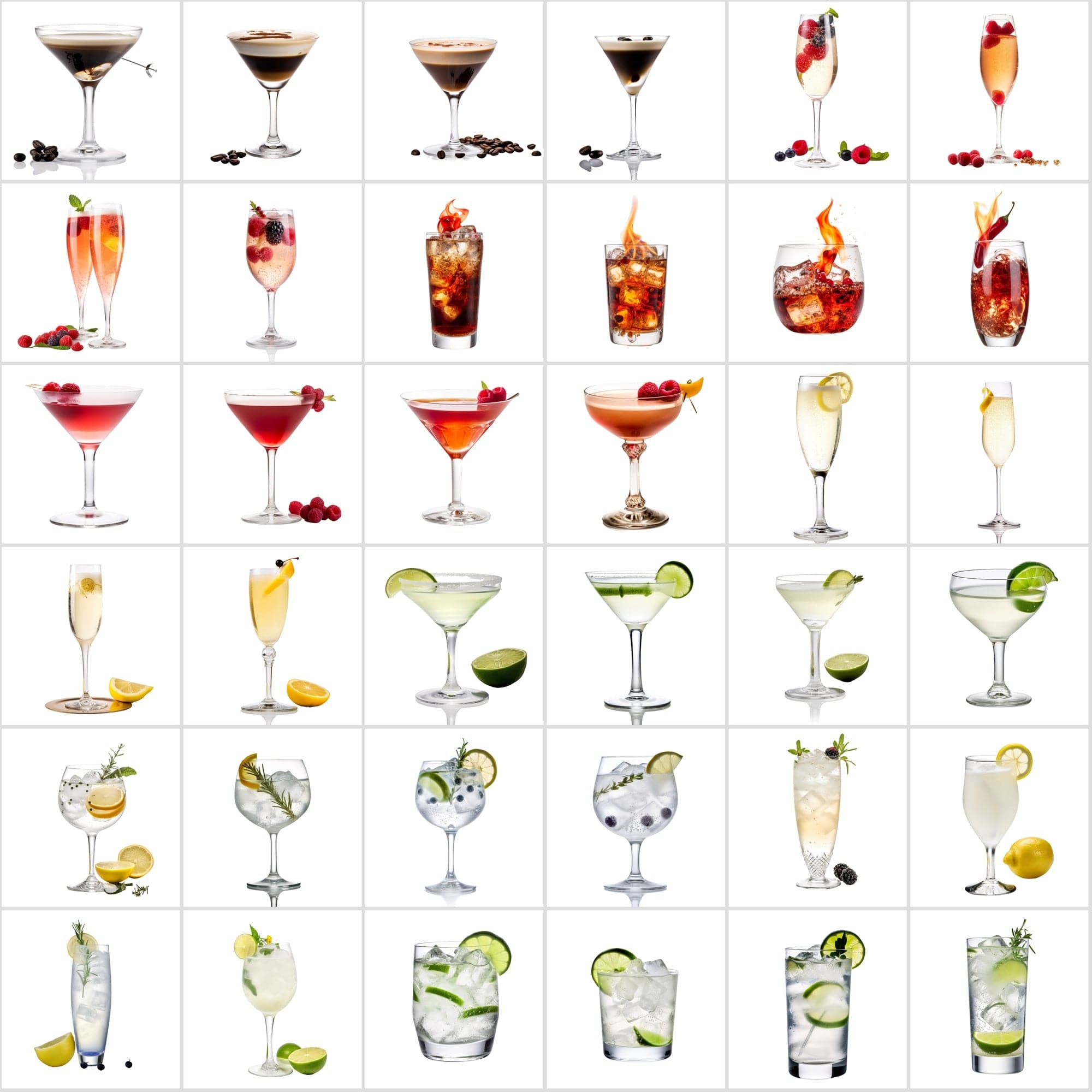 385 Cocktail Images with Transparent Background Digital Download Sumobundle