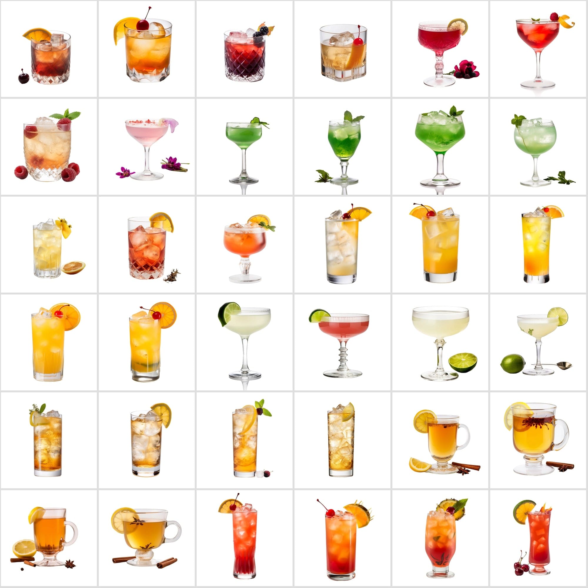 385 Cocktail Images with Transparent Background Digital Download Sumobundle