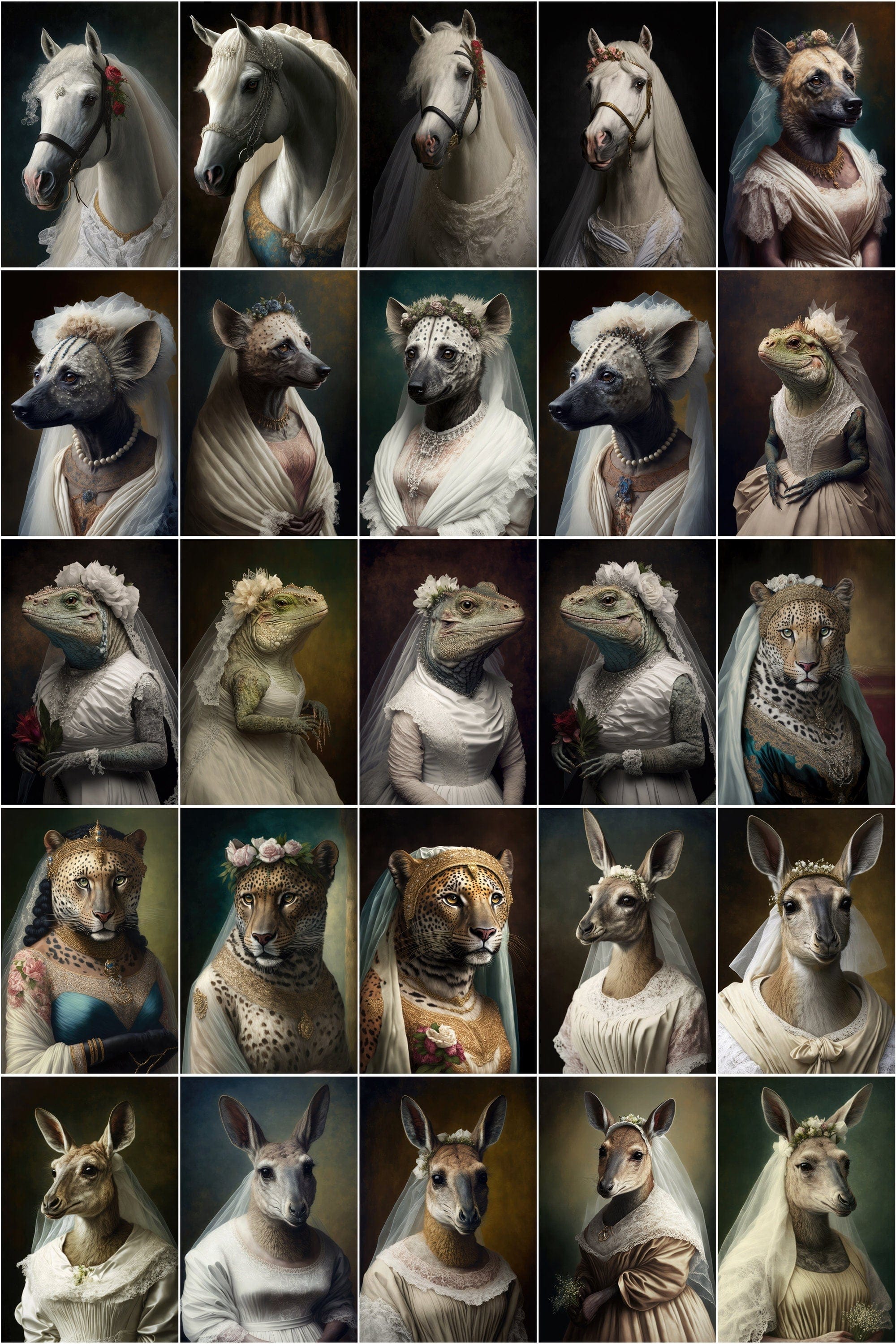 390 Animal Bridal Images, Create Your Own Love Story with 390 Enchanting Animal Bridal Images, Wedding clipart, Bride animals clipart Digital Download Sumobundle