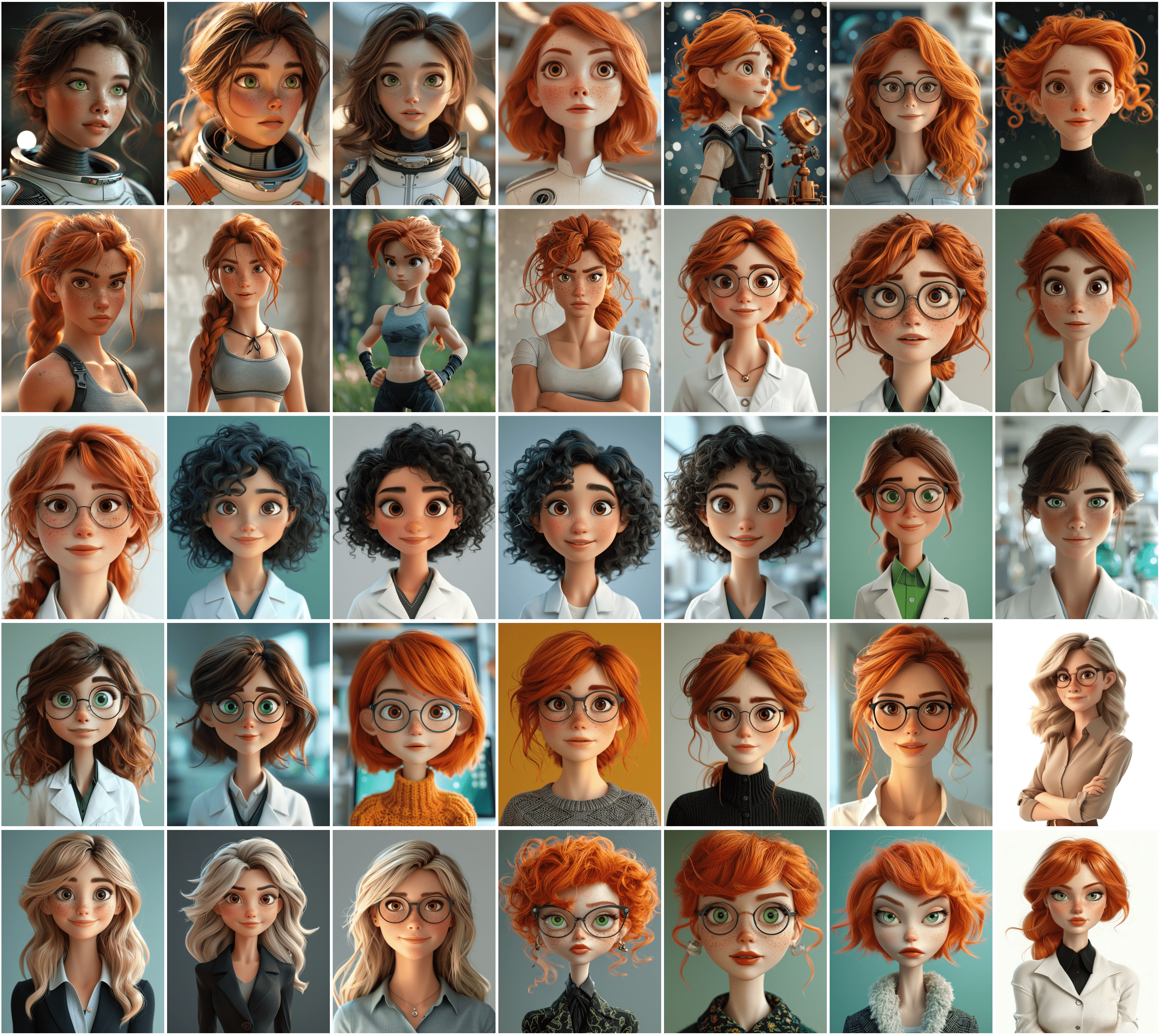 390 Unique 3D Character Images - Diverse Professions - High-Resolution Digital Art with Commercial License Digital Download Sumobundle