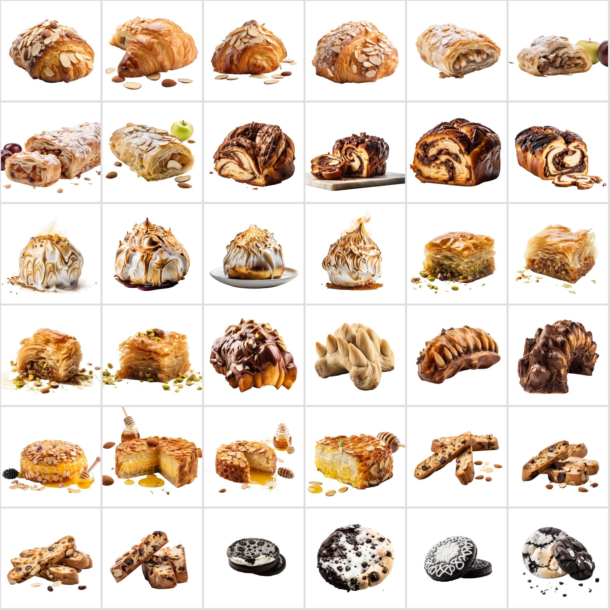 395 Patisserie Images Collection with Transparent Background Digital Download Sumobundle