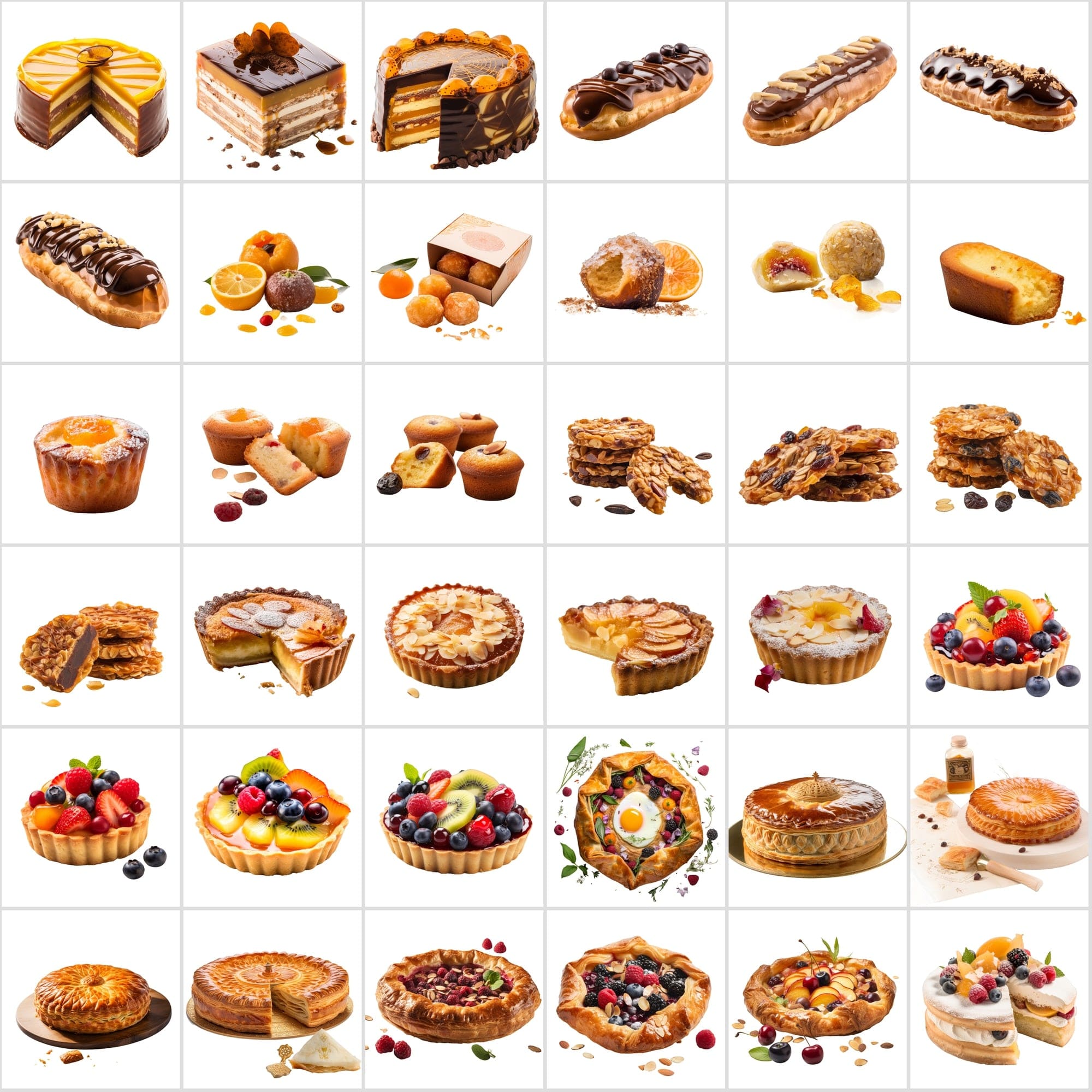 395 Patisserie Images Collection with Transparent Background Digital Download Sumobundle