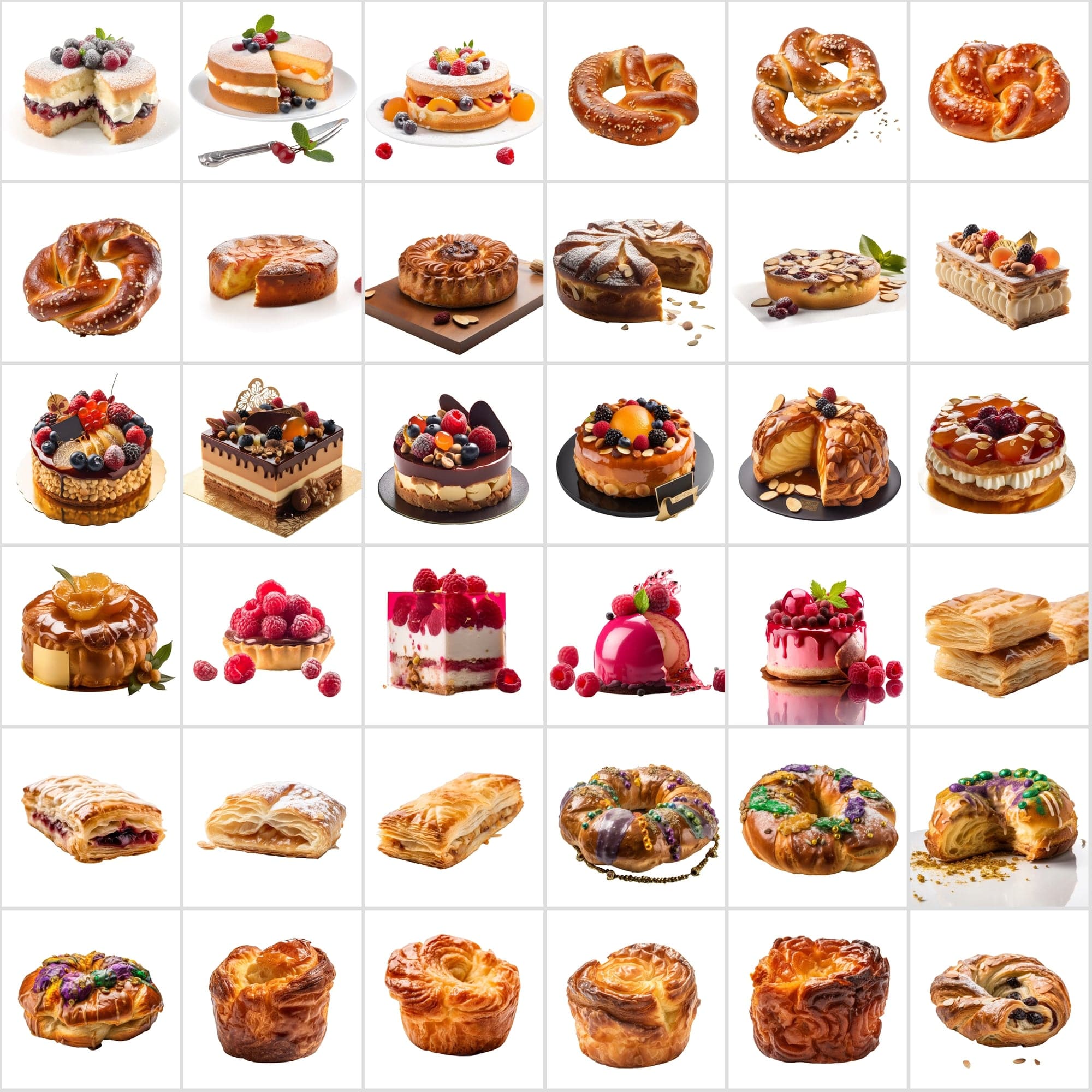 395 Patisserie Images Collection with Transparent Background Digital Download Sumobundle