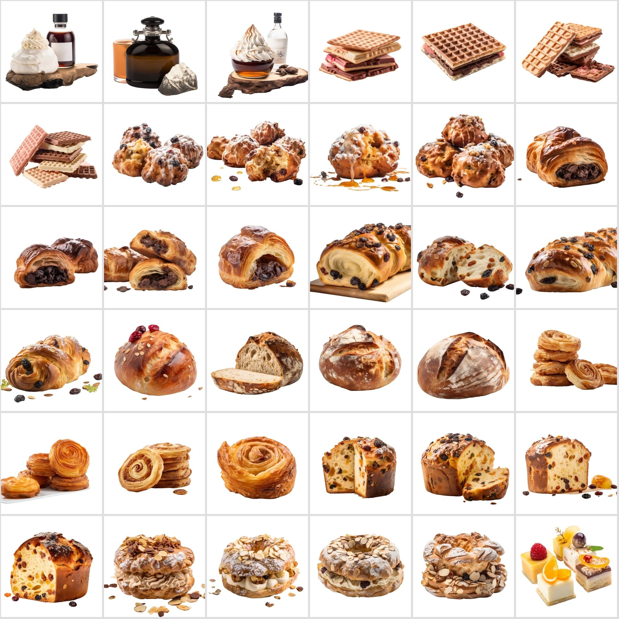 395 Patisserie Images Collection with Transparent Background Digital Download Sumobundle