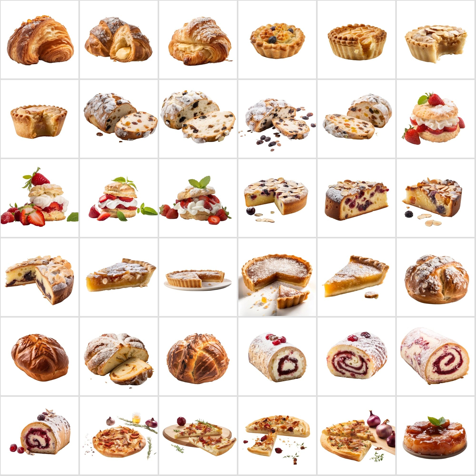 395 Patisserie Images Collection with Transparent Background Digital Download Sumobundle