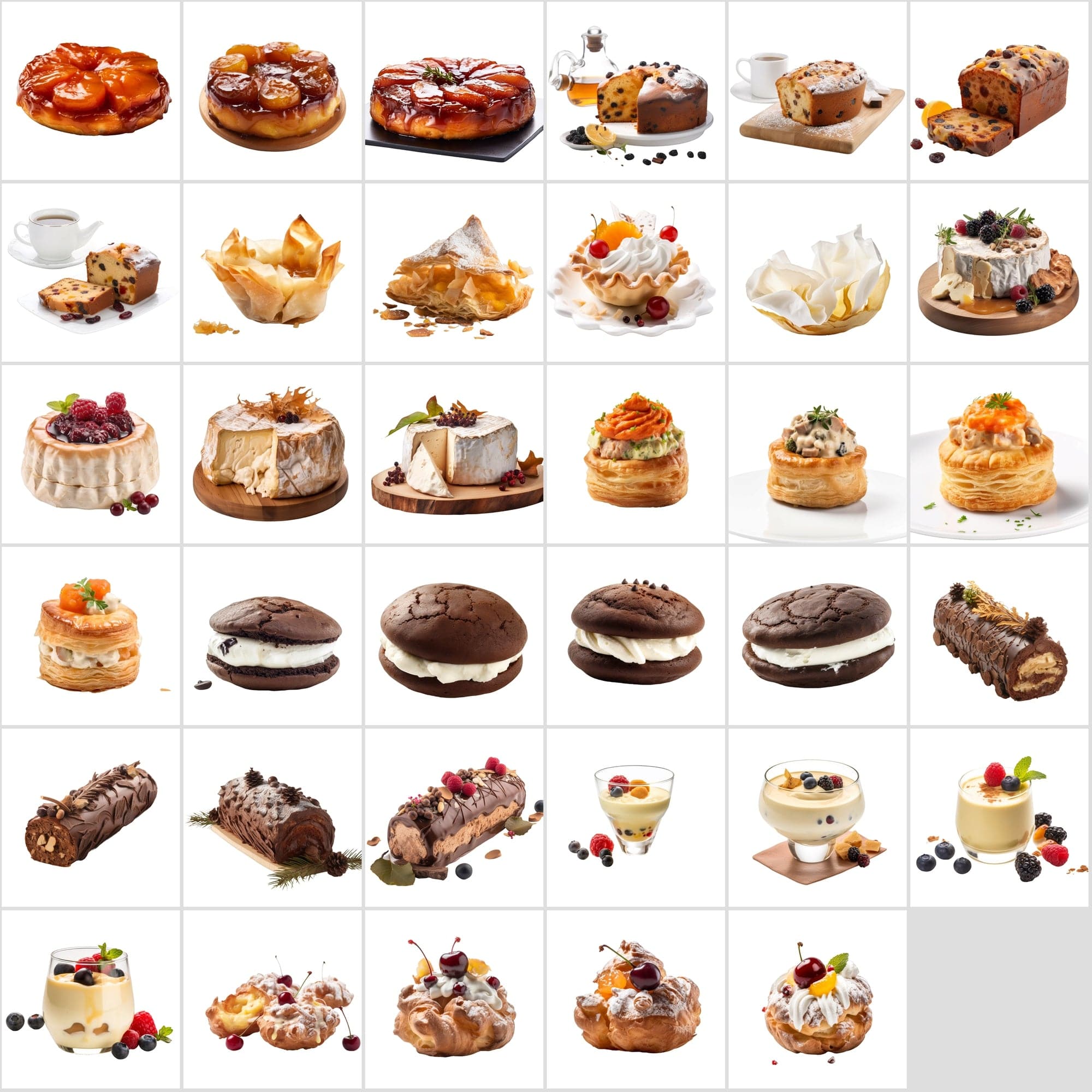 395 Patisserie Images Collection with Transparent Background Digital Download Sumobundle