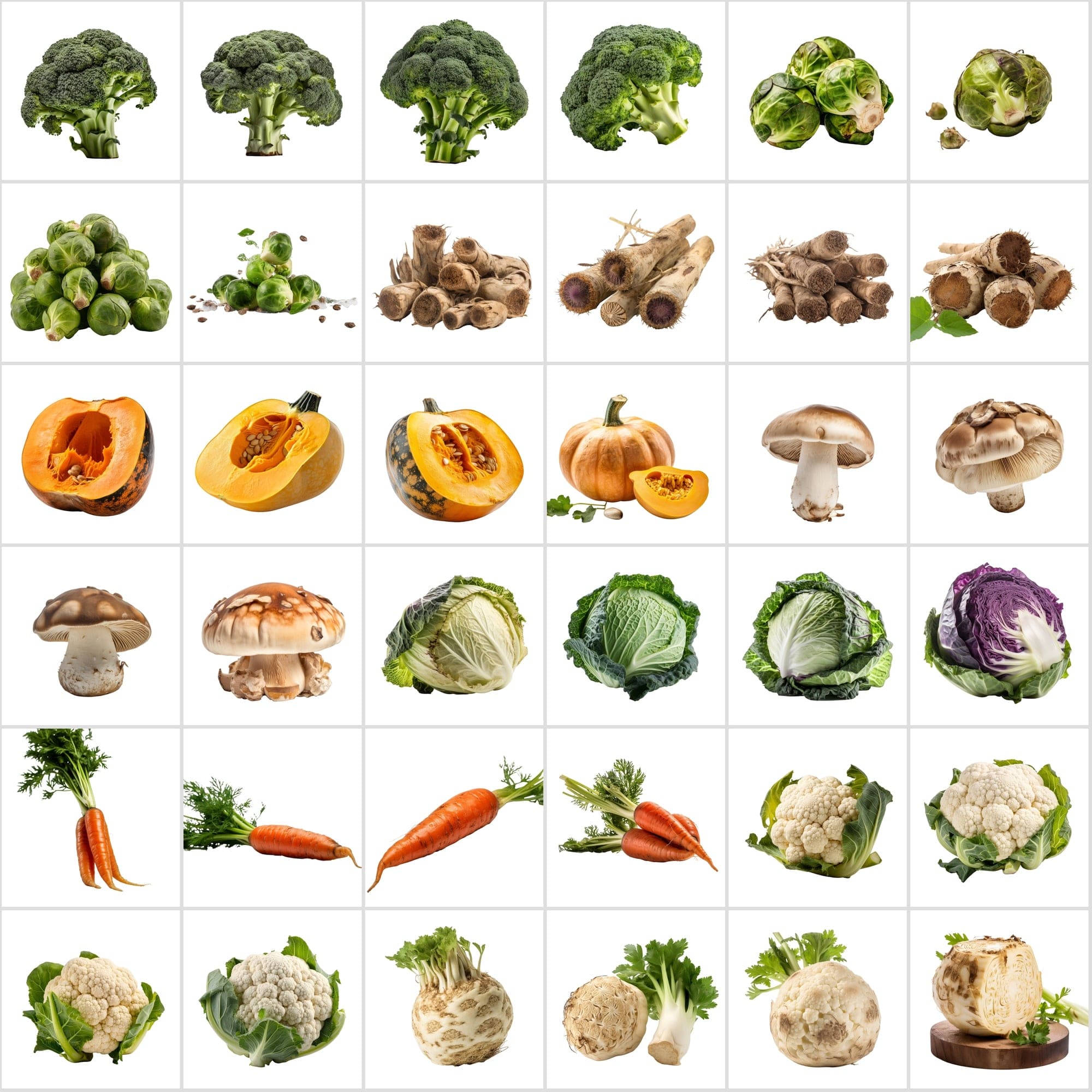 400 Isolated Vegetable Images with Transparent Background Digital Download Sumobundle