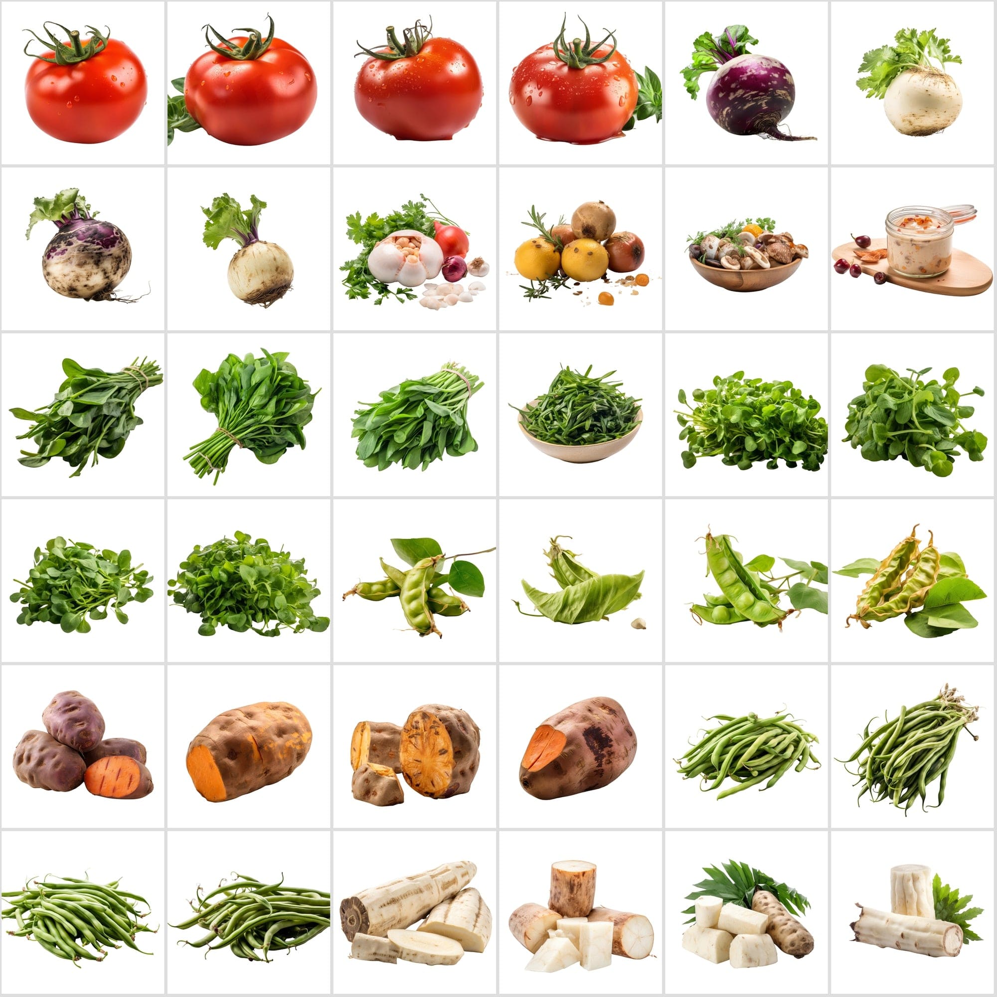 400 Isolated Vegetable Images with Transparent Background Digital Download Sumobundle