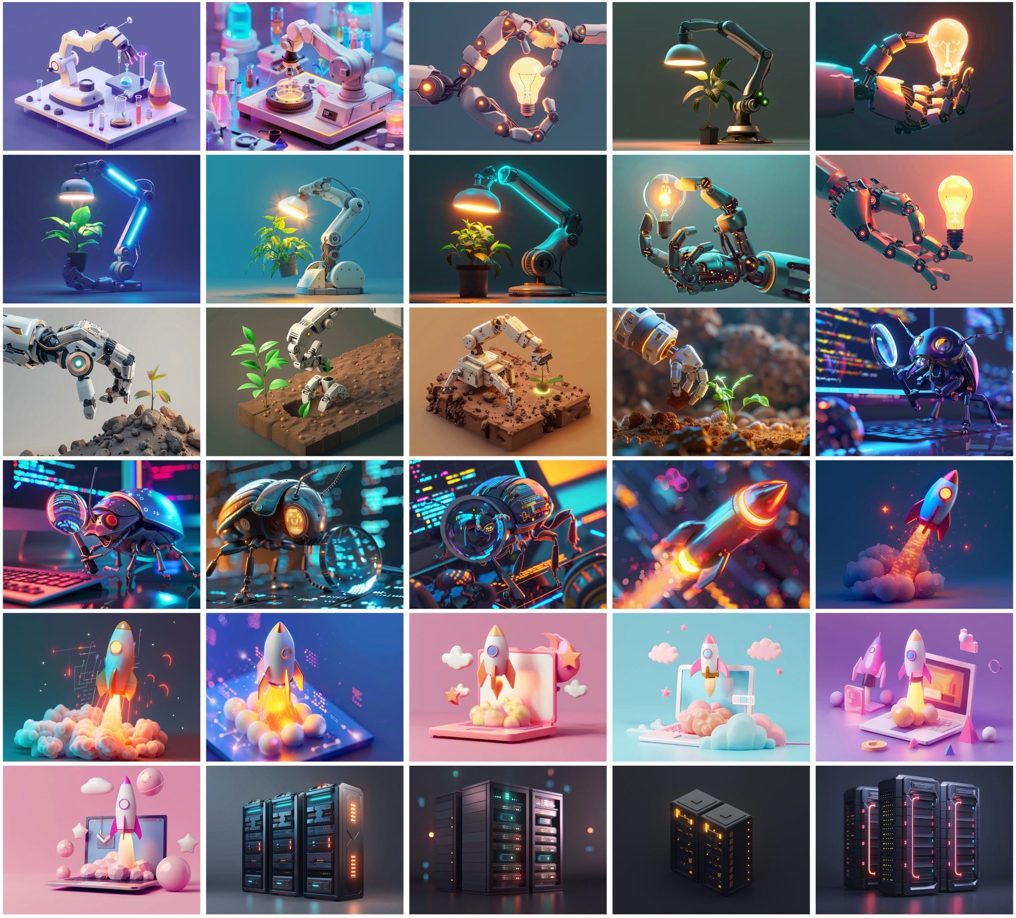 400 Tech-Themed Illustrations for Designers & Creators Digital Download Sumobundle