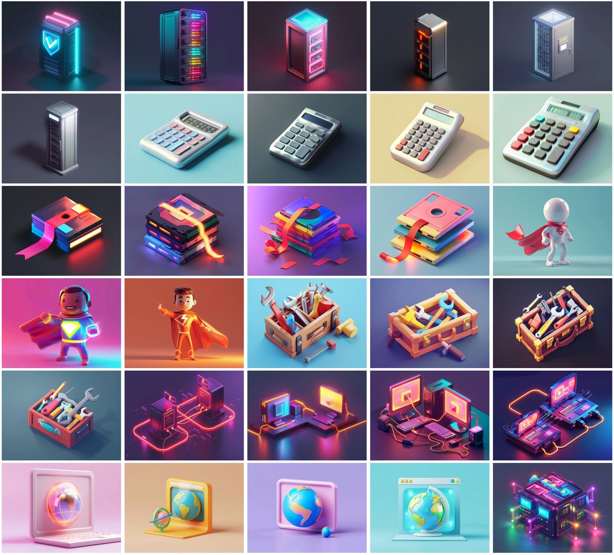 400 Tech-Themed Illustrations for Designers & Creators Digital Download Sumobundle
