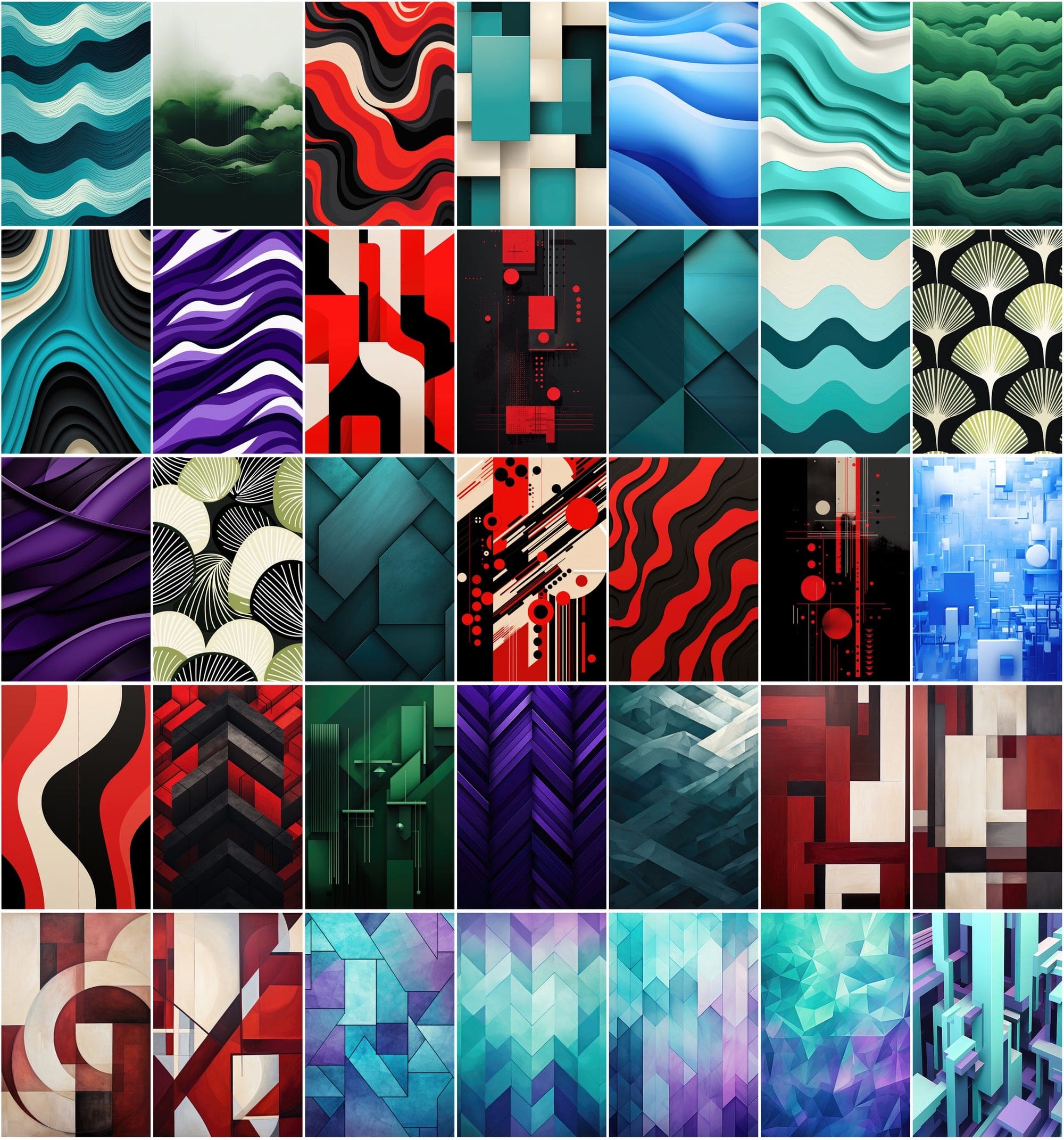 460 Premium Abstract Backgrounds: Action Painting, Geometric Designs, and Modernist Compositions - Commercial License Included Digital Download Sumobundle