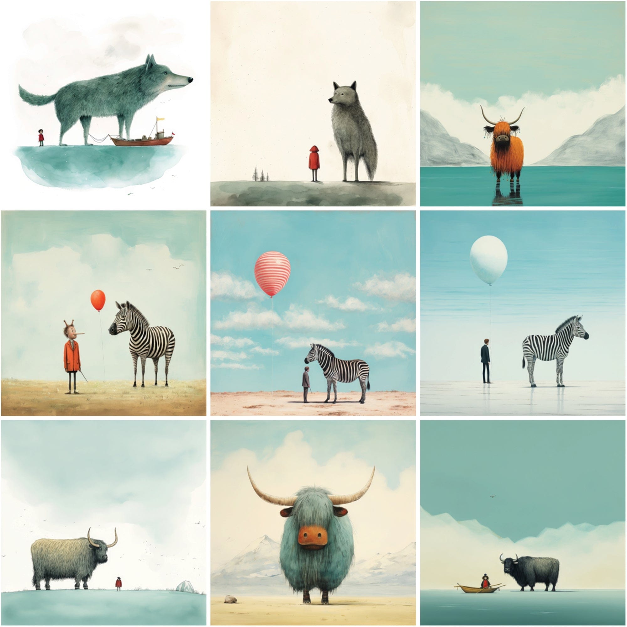 470 Whimsical Wonders: Colorful Animal & Creature Art Collection with Commercial License Digital Download Sumobundle