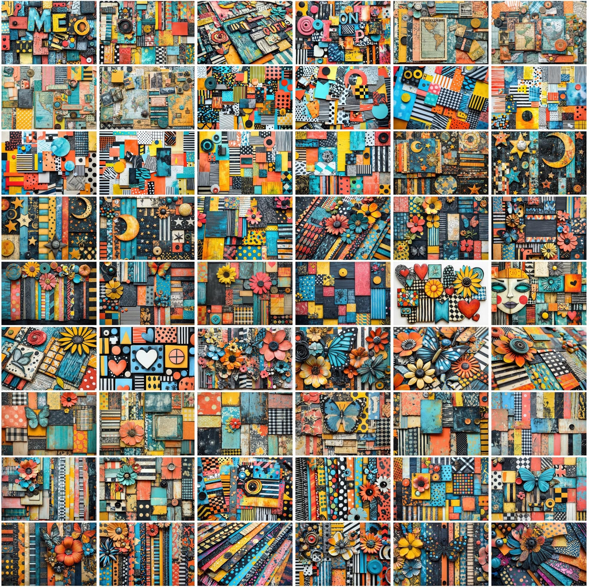 520 Colorful Scrapbooking Backgrounds Digital Download Sumobundle