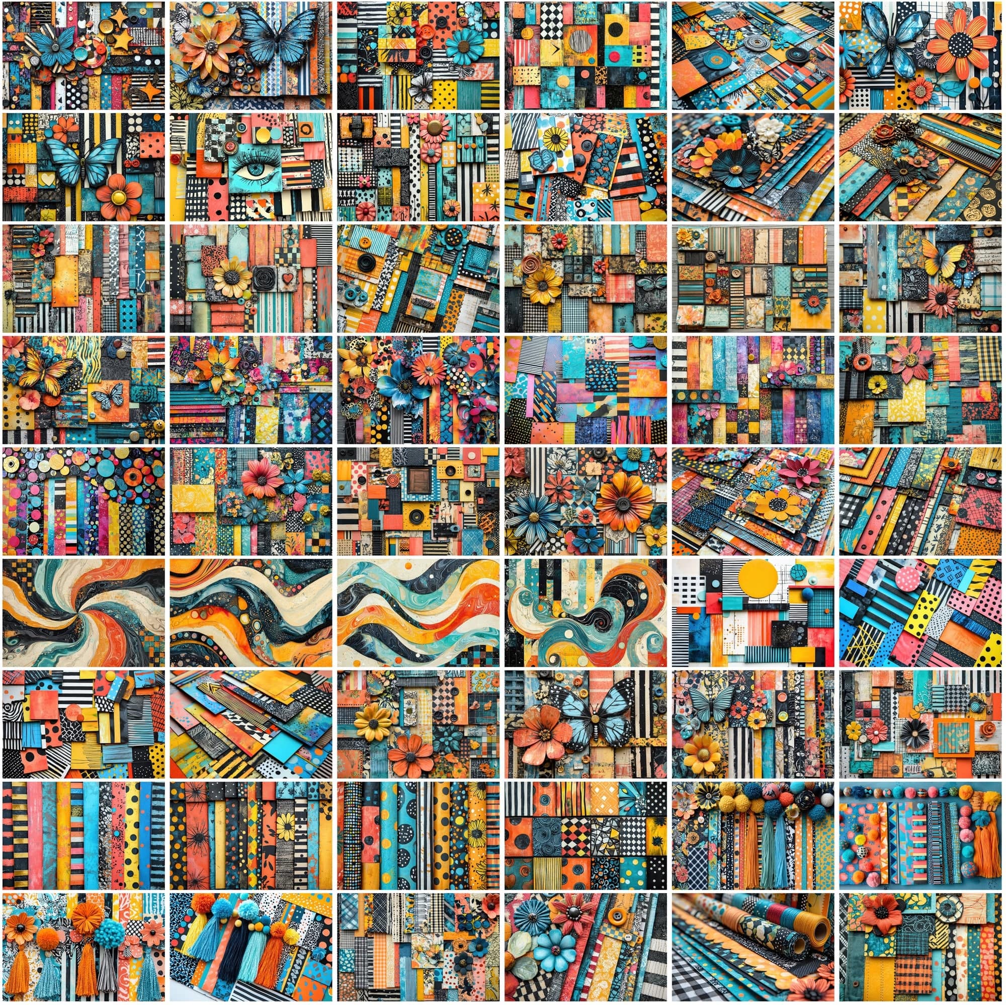 520 Colorful Scrapbooking Backgrounds Digital Download Sumobundle