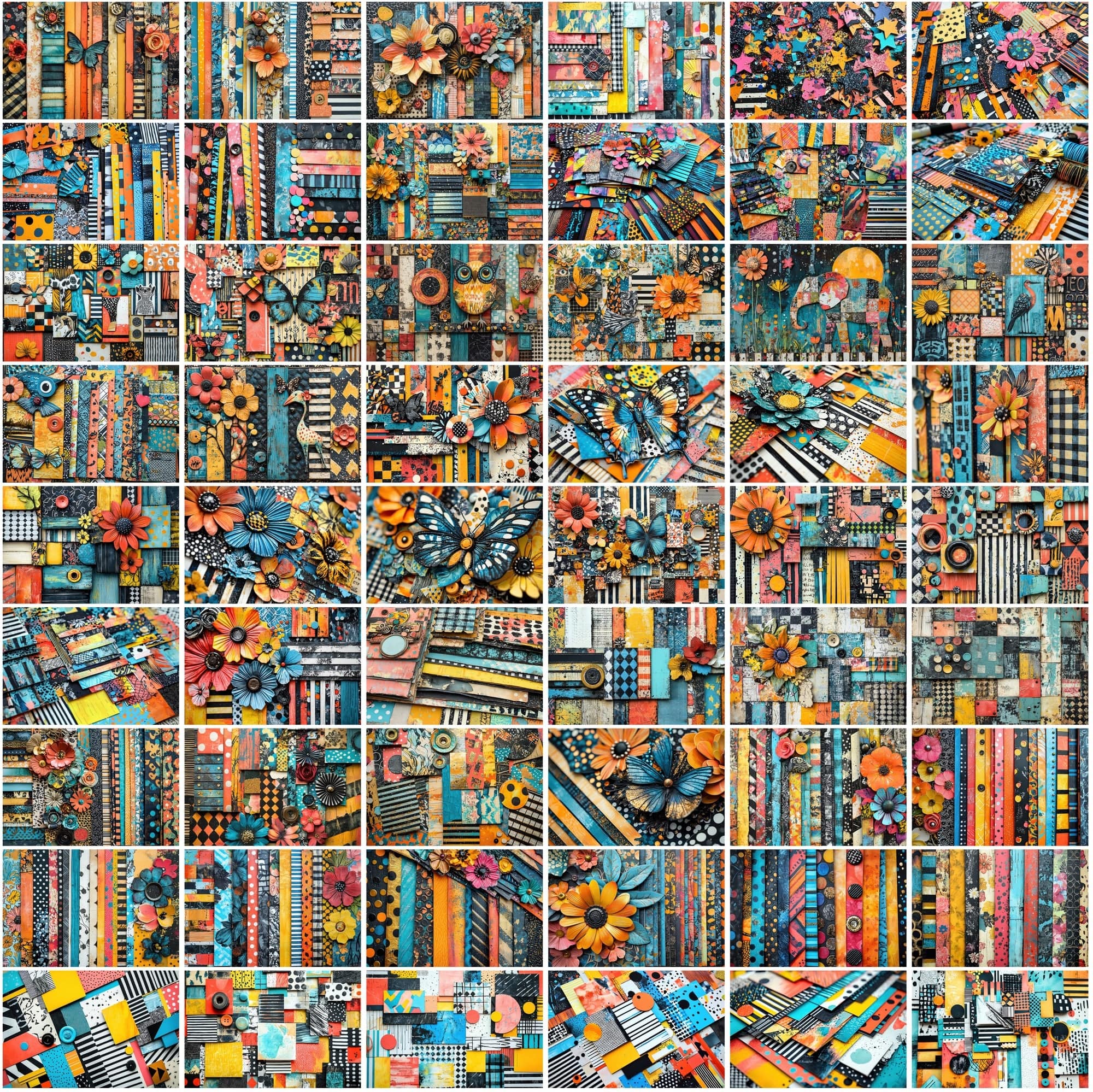 520 Colorful Scrapbooking Backgrounds Digital Download Sumobundle