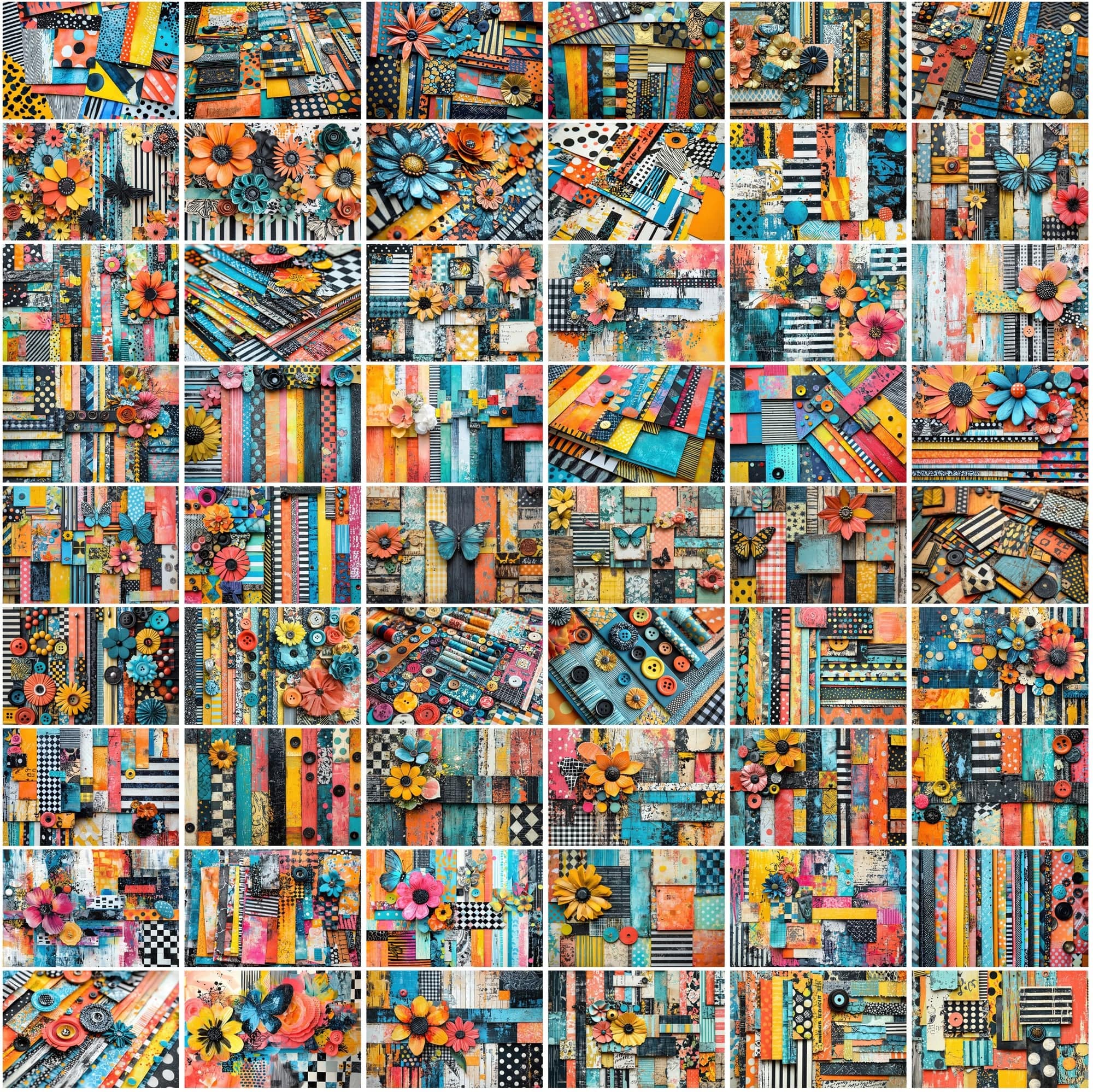 520 Colorful Scrapbooking Backgrounds Digital Download Sumobundle