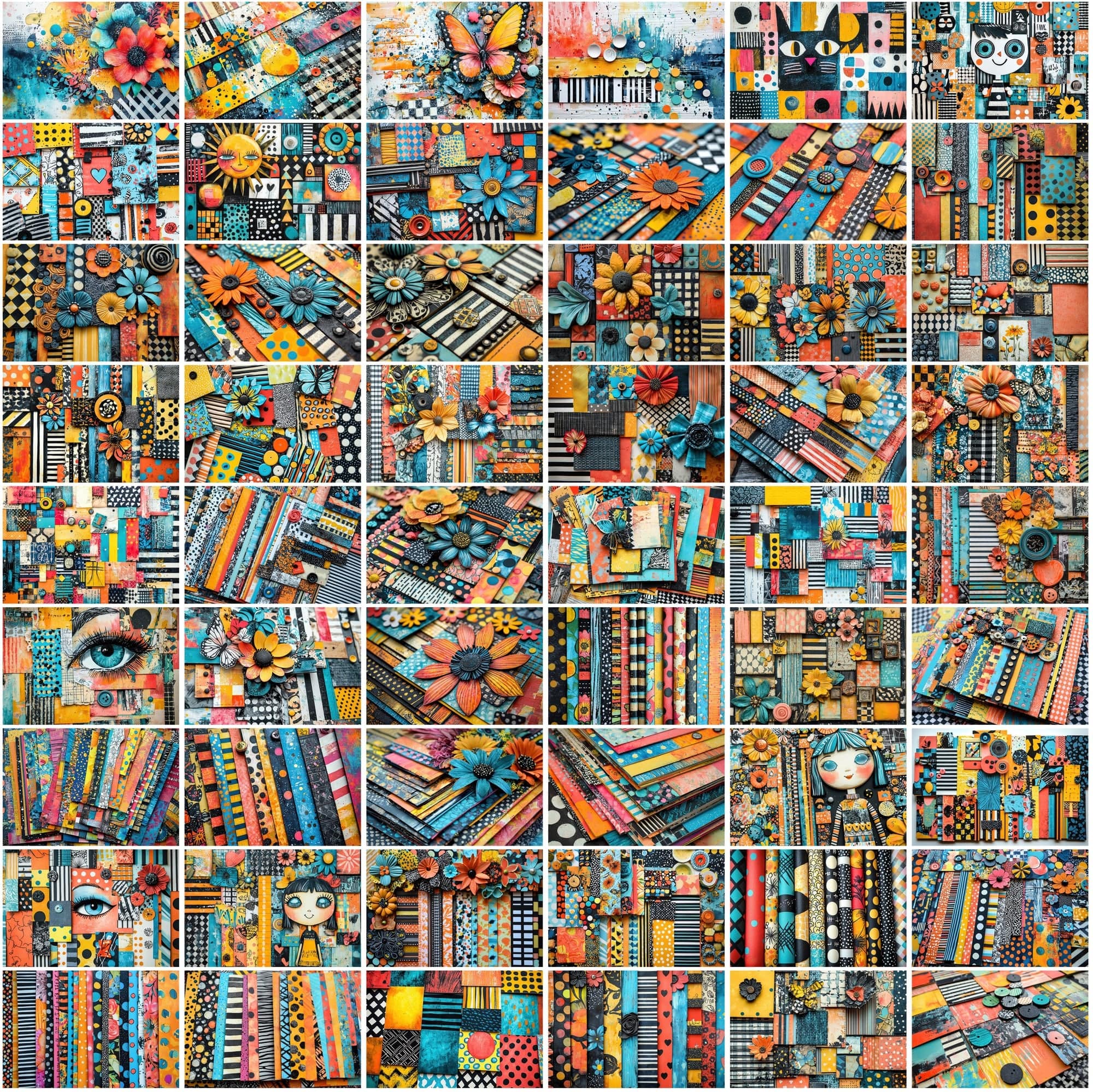 520 Colorful Scrapbooking Backgrounds Digital Download Sumobundle