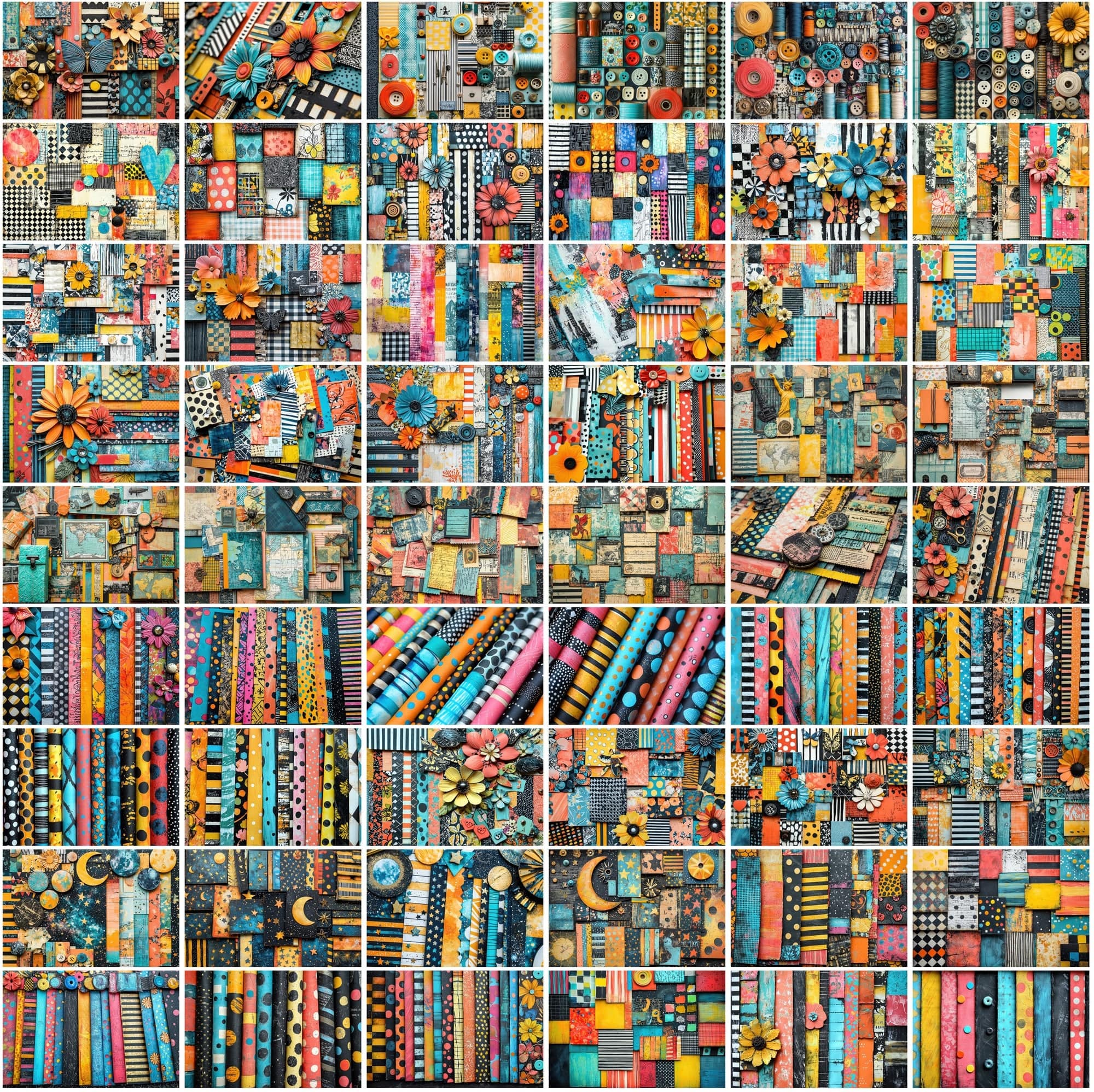 520 Colorful Scrapbooking Backgrounds Digital Download Sumobundle