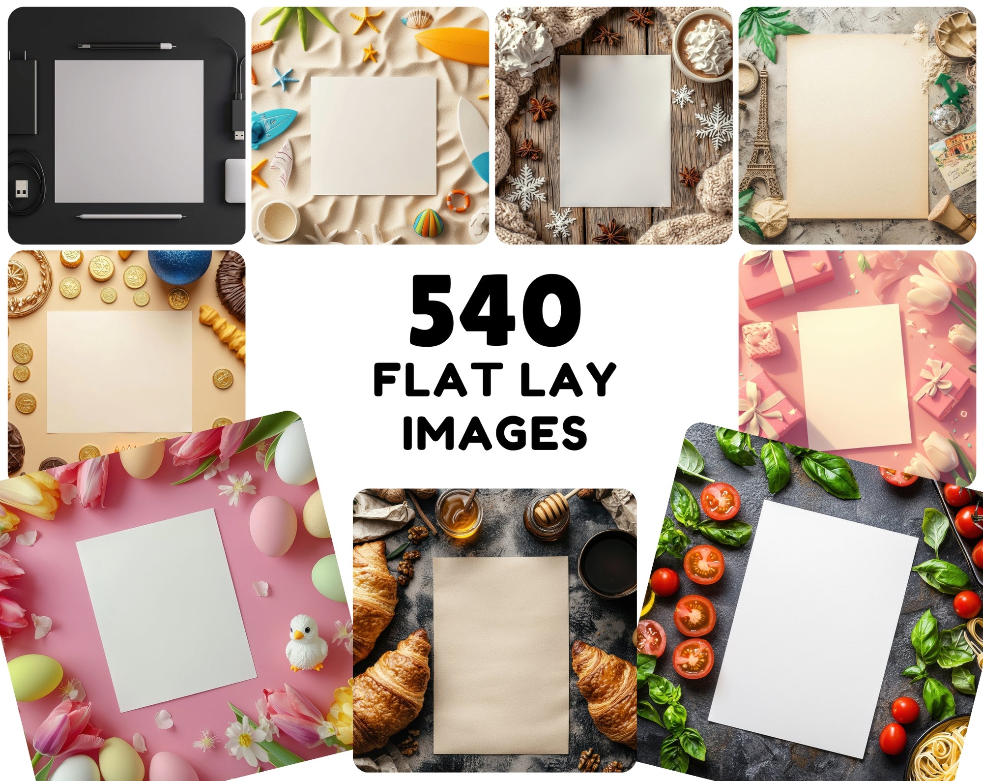 540 Stunning High-Resolution Flat Lay Images