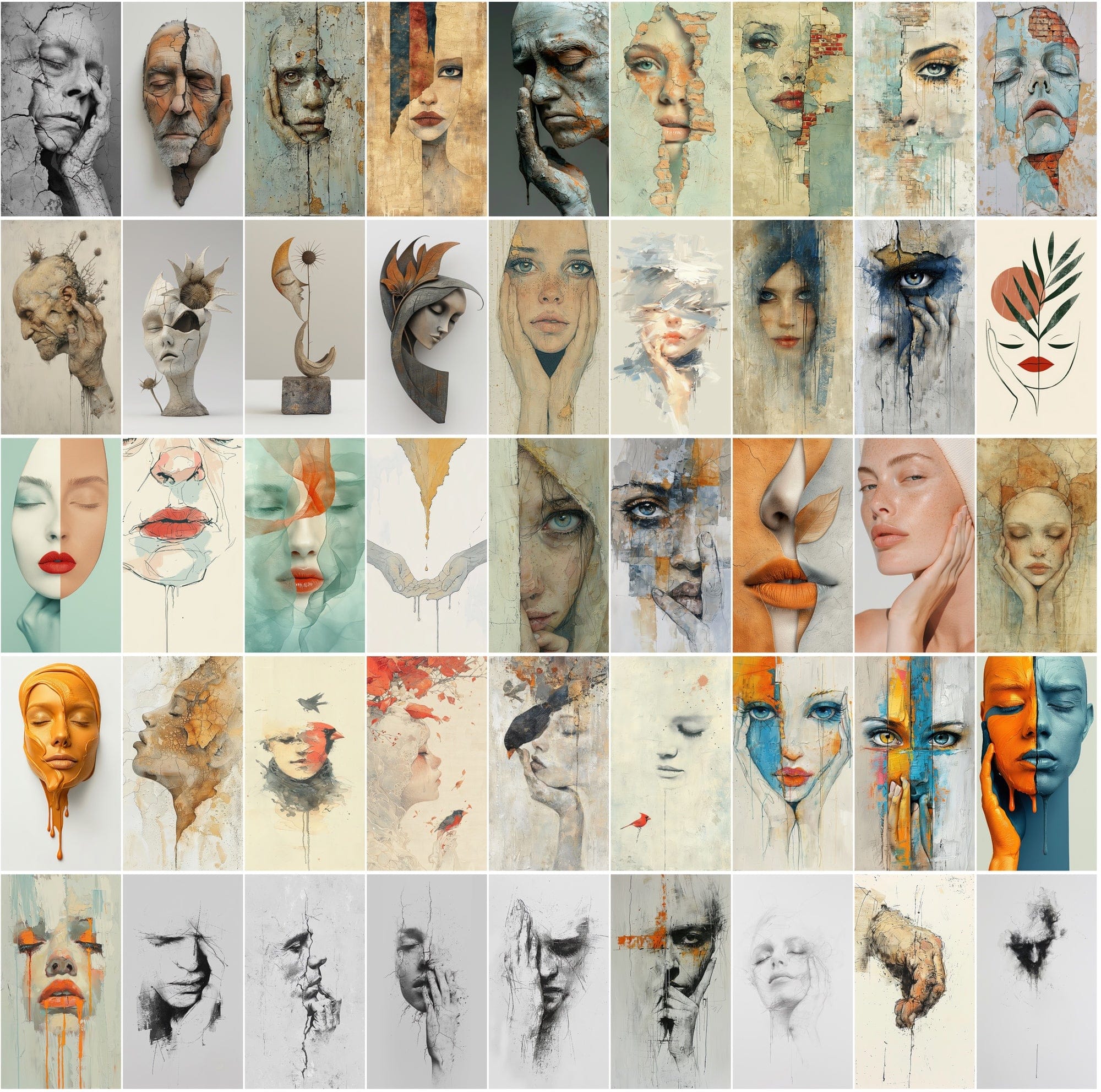 570 Conceptual Face & Hand Images with Commercial License Digital Download Sumobundle