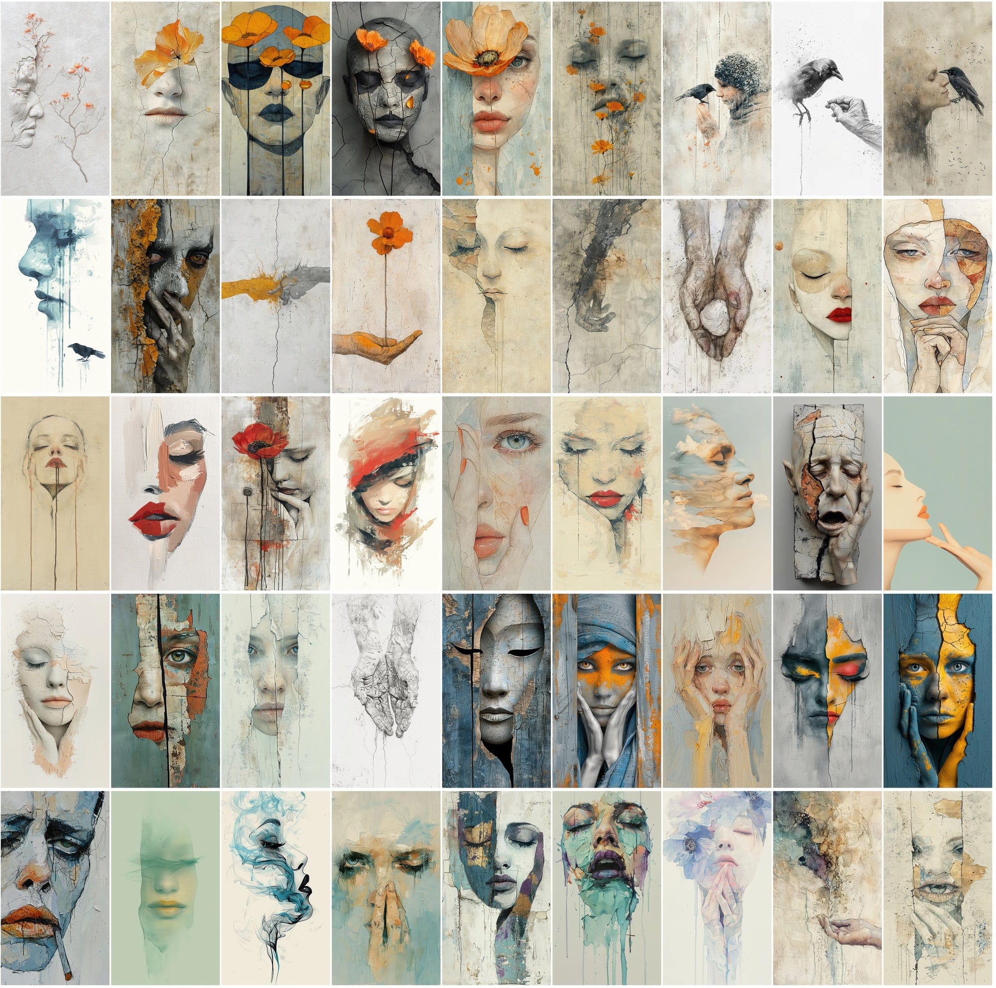 570 Conceptual Face & Hand Images with Commercial License Digital Download Sumobundle