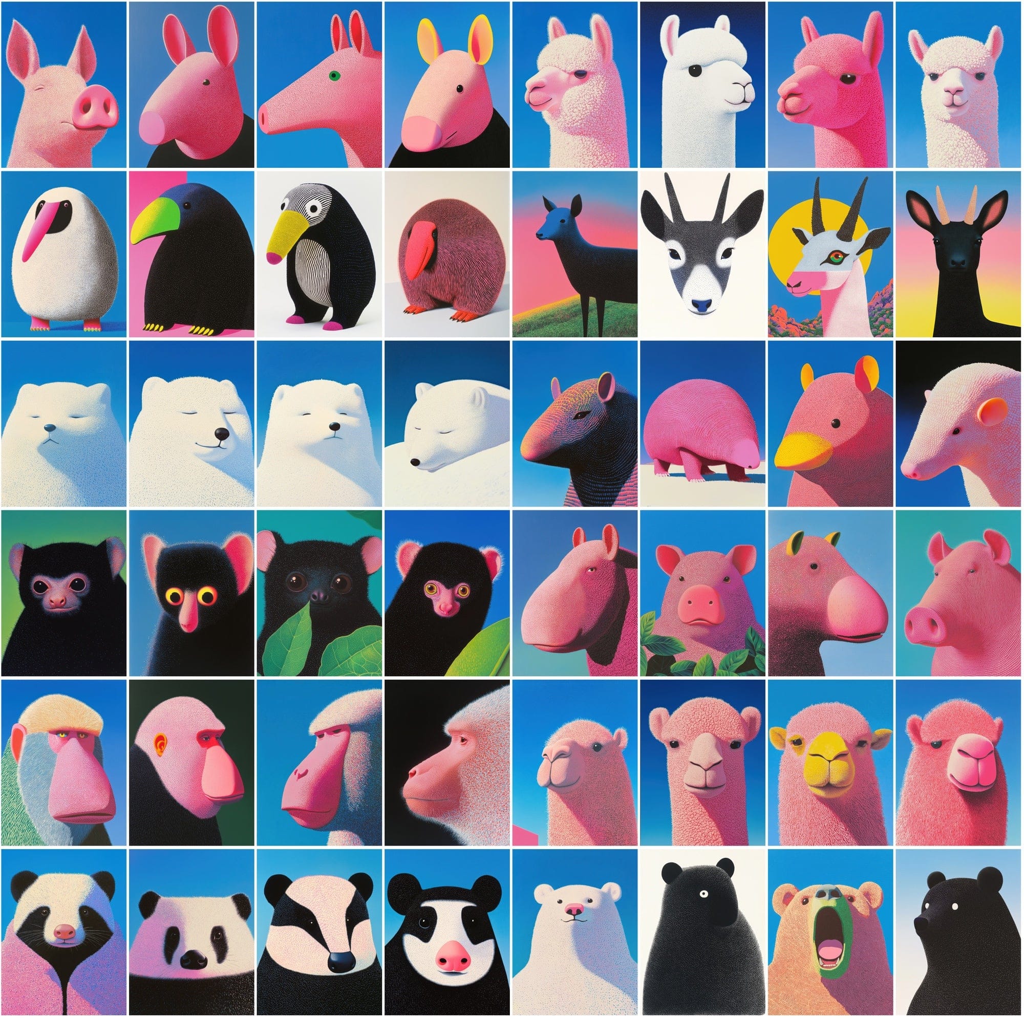 590 Unique Animal Illustrations - High-Resolution JPG Files for Print on Demand & Wall Art Digital Download Sumobundle