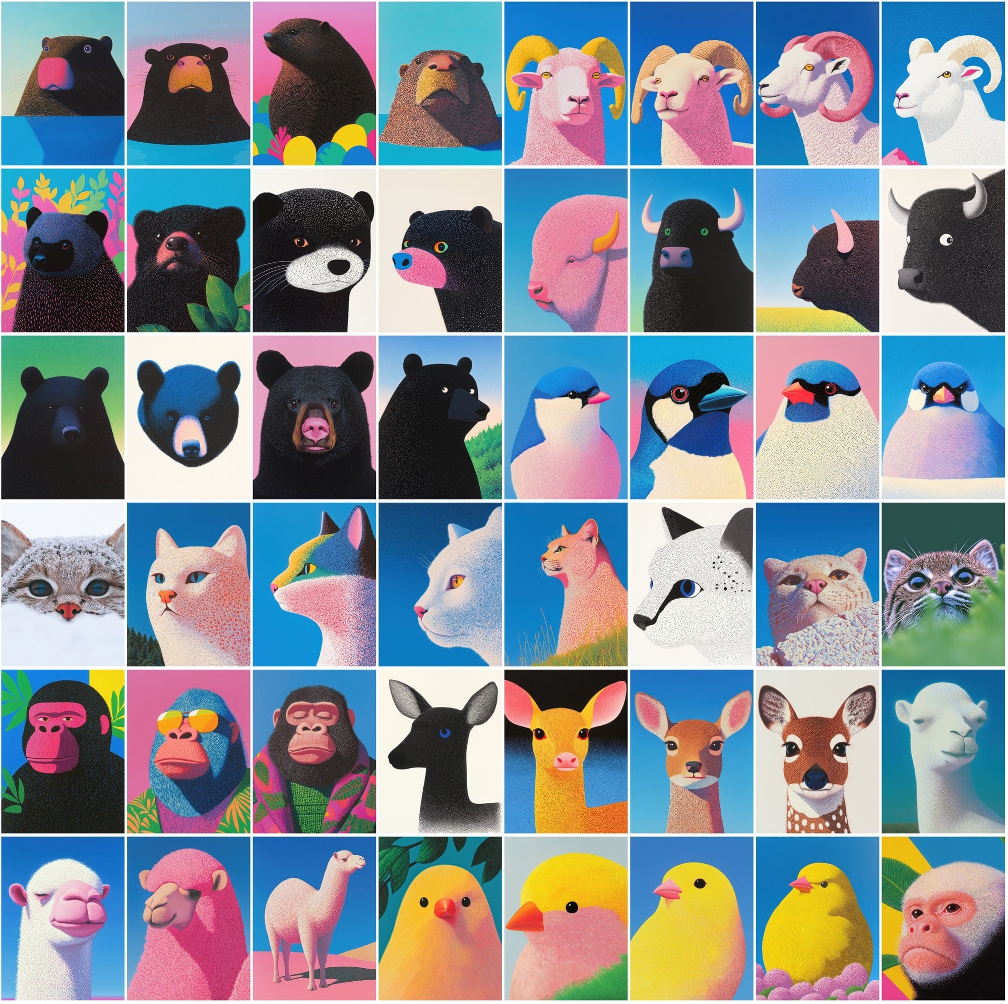 590 Unique Animal Illustrations - High-Resolution JPG Files for Print on Demand & Wall Art Digital Download Sumobundle