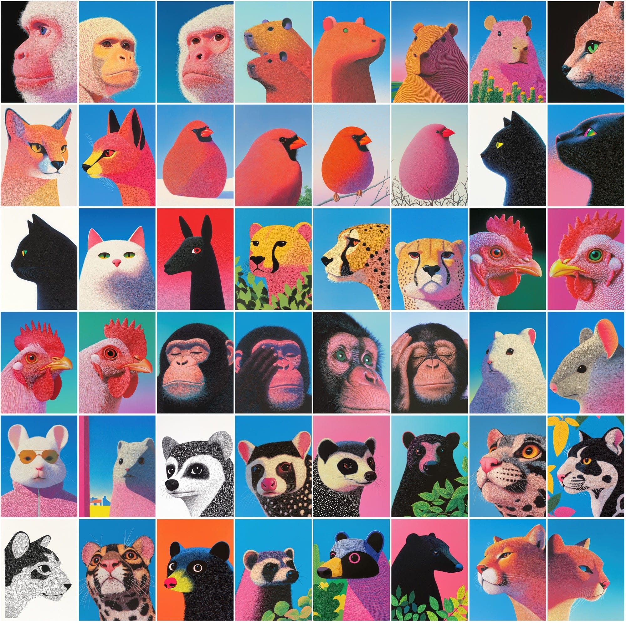 590 Unique Animal Illustrations - High-Resolution JPG Files for Print on Demand & Wall Art Digital Download Sumobundle
