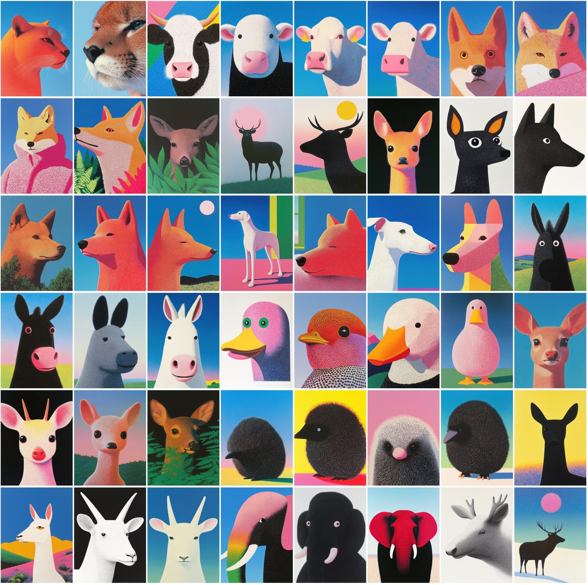 590 Unique Animal Illustrations - High-Resolution JPG Files for Print on Demand & Wall Art Digital Download Sumobundle