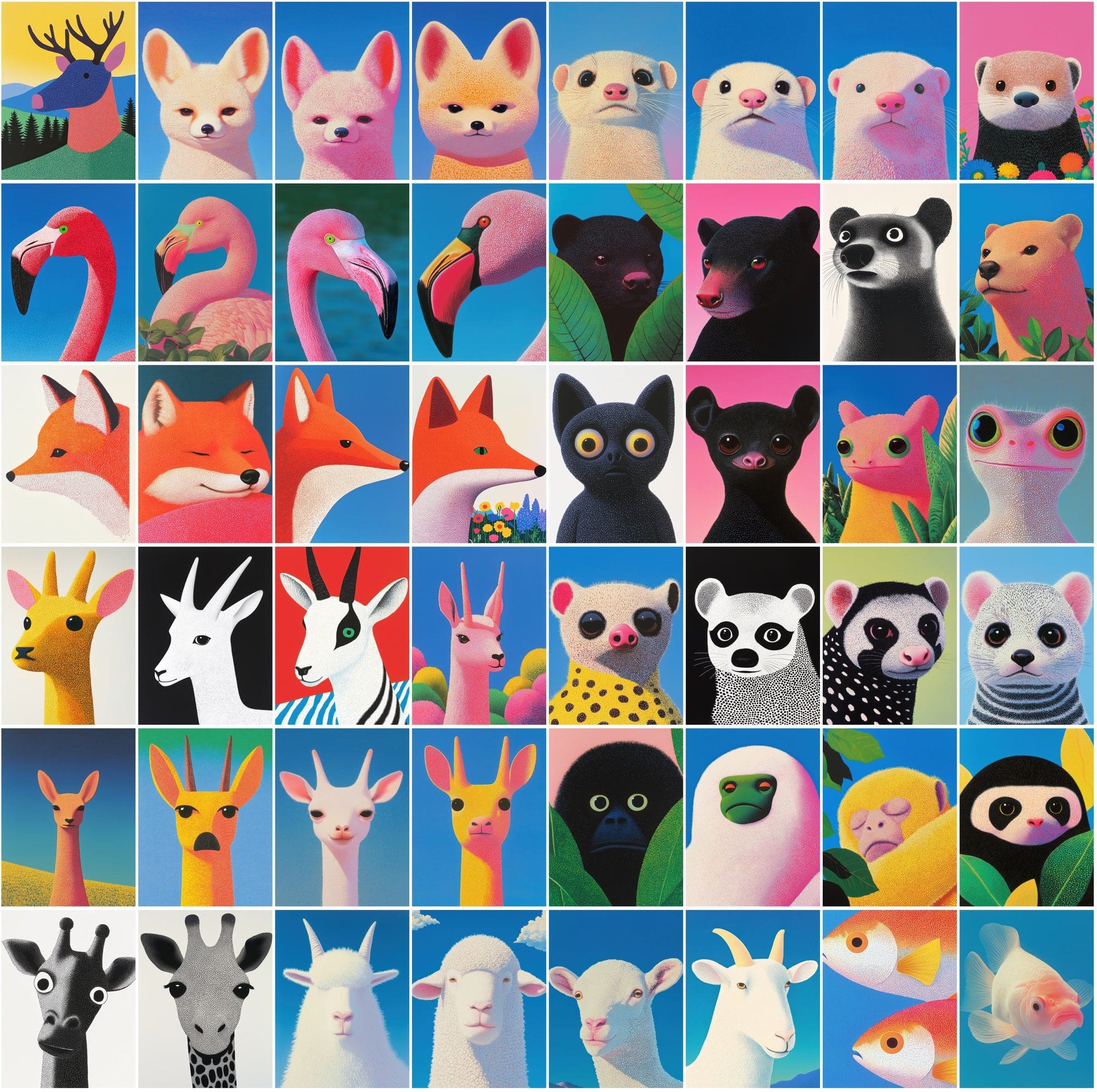 590 Unique Animal Illustrations - High-Resolution JPG Files for Print on Demand & Wall Art Digital Download Sumobundle