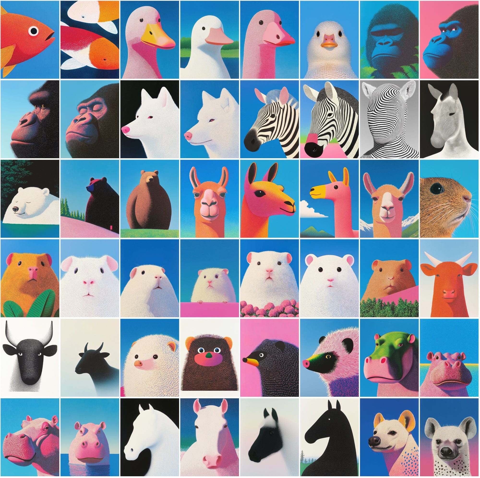 590 Unique Animal Illustrations - High-Resolution JPG Files for Print on Demand & Wall Art Digital Download Sumobundle