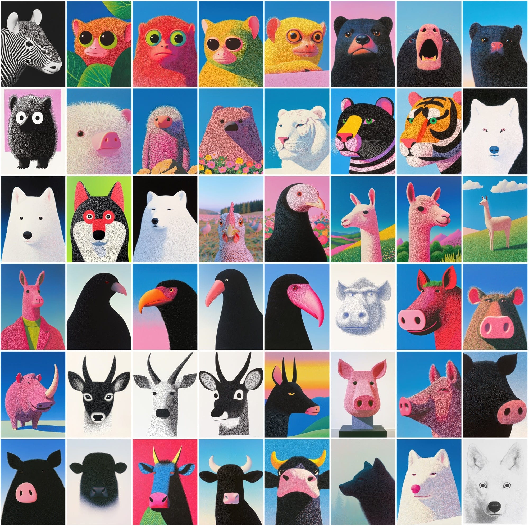 590 Unique Animal Illustrations - High-Resolution JPG Files for Print on Demand & Wall Art Digital Download Sumobundle
