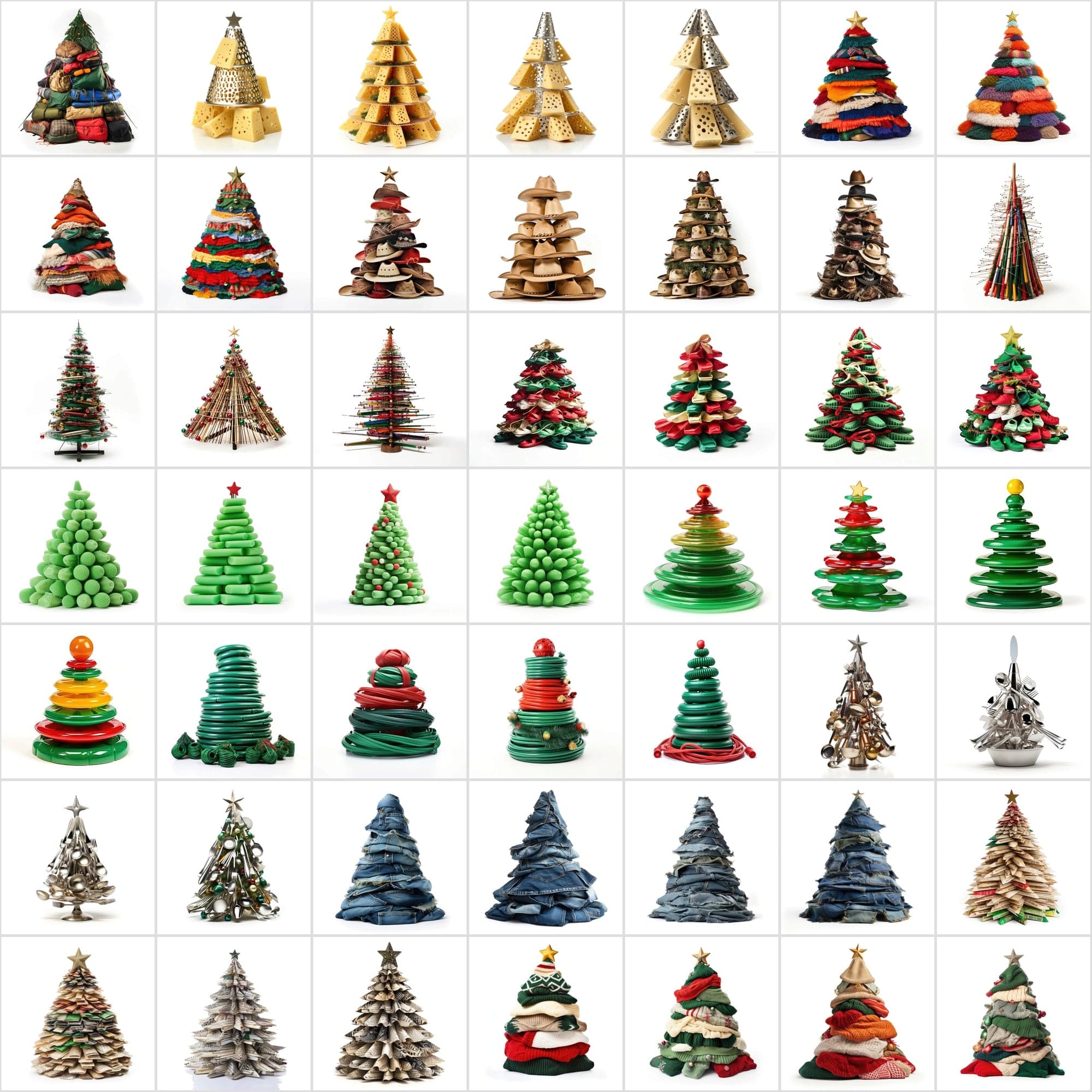 590 Unique Conceptual Christmas Tree Images Collection - High-Resolution Digital Art, Instant Download Digital Download Sumobundle