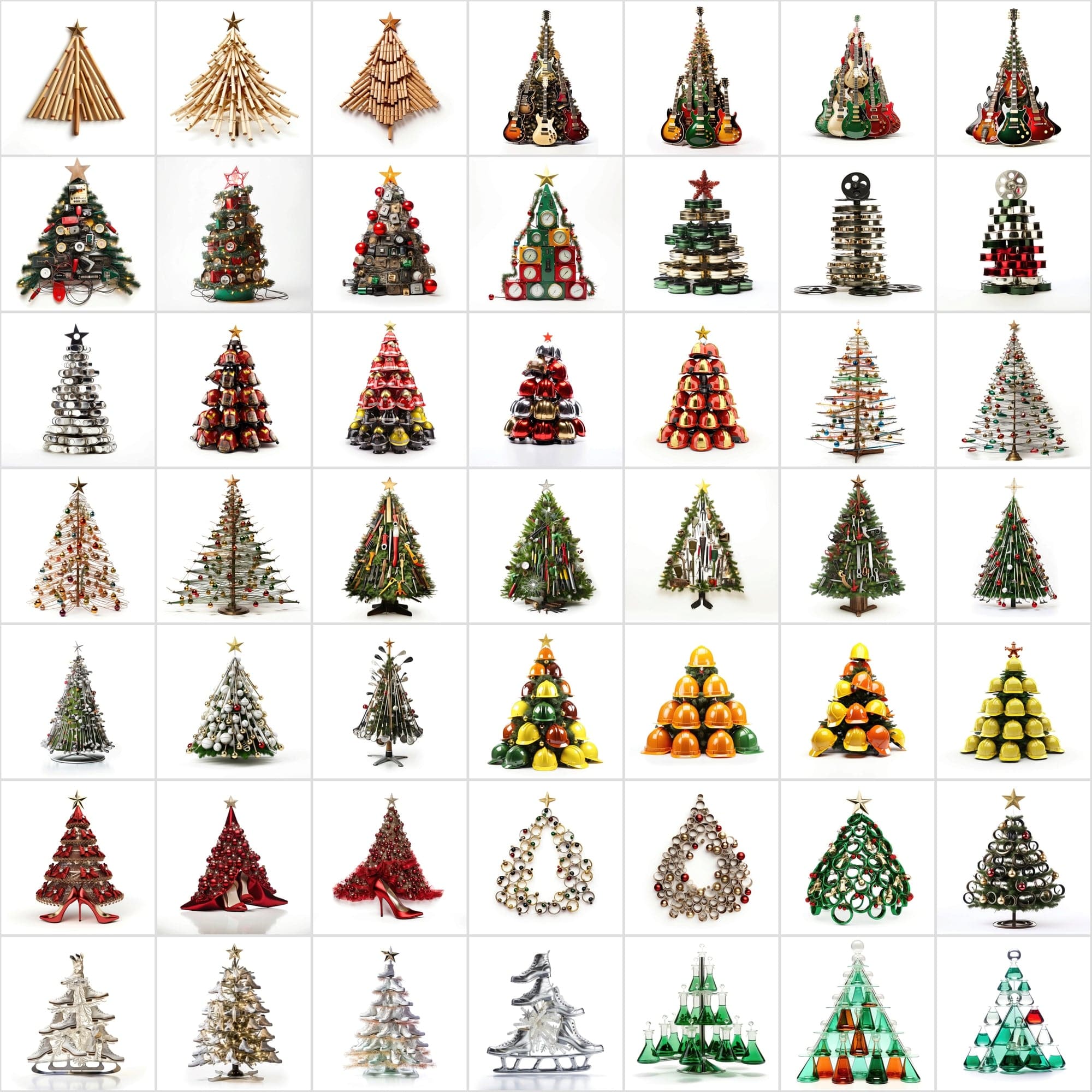 590 Unique Conceptual Christmas Tree Images Collection - High-Resolution Digital Art, Instant Download Digital Download Sumobundle