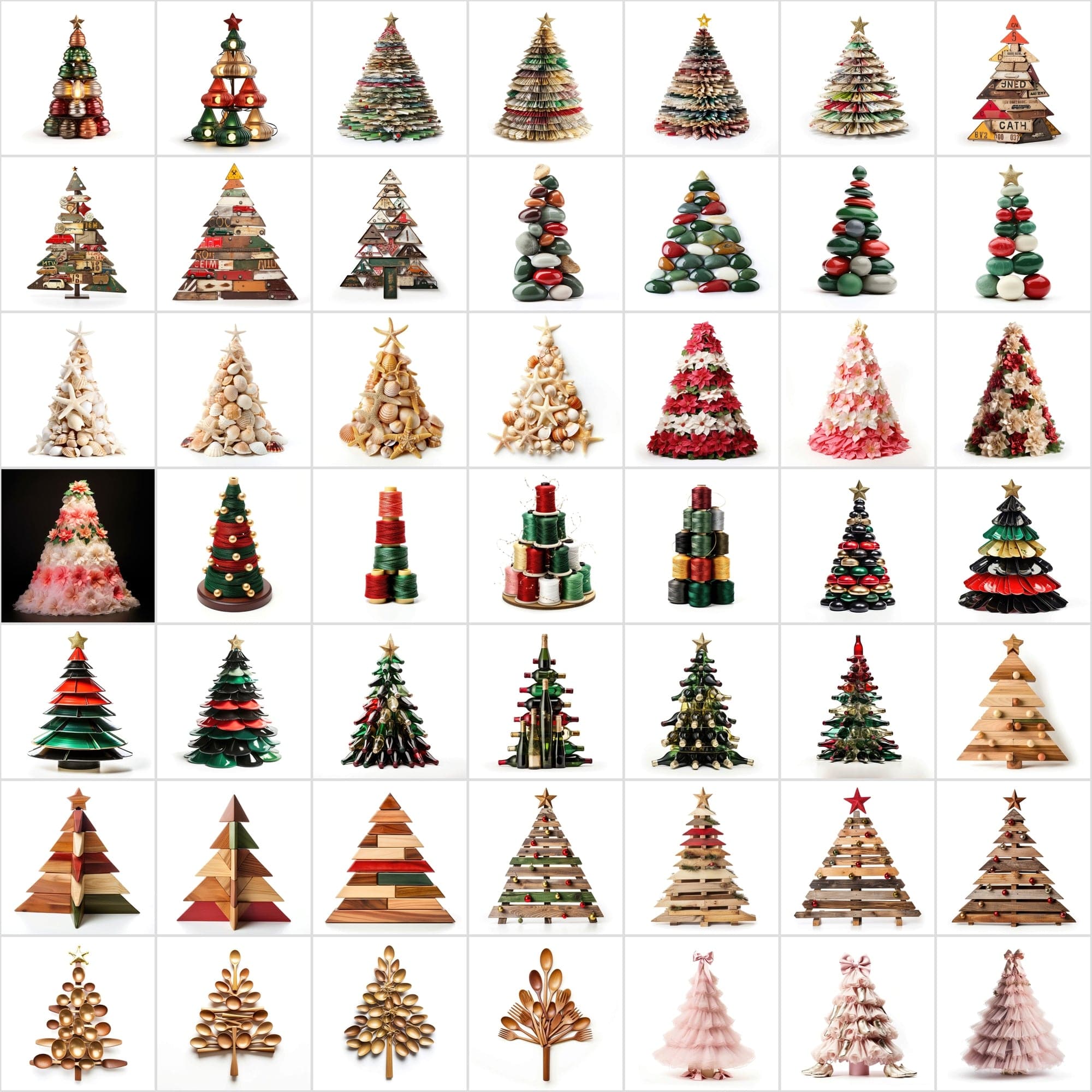 590 Unique Conceptual Christmas Tree Images Collection - High-Resolution Digital Art, Instant Download Digital Download Sumobundle