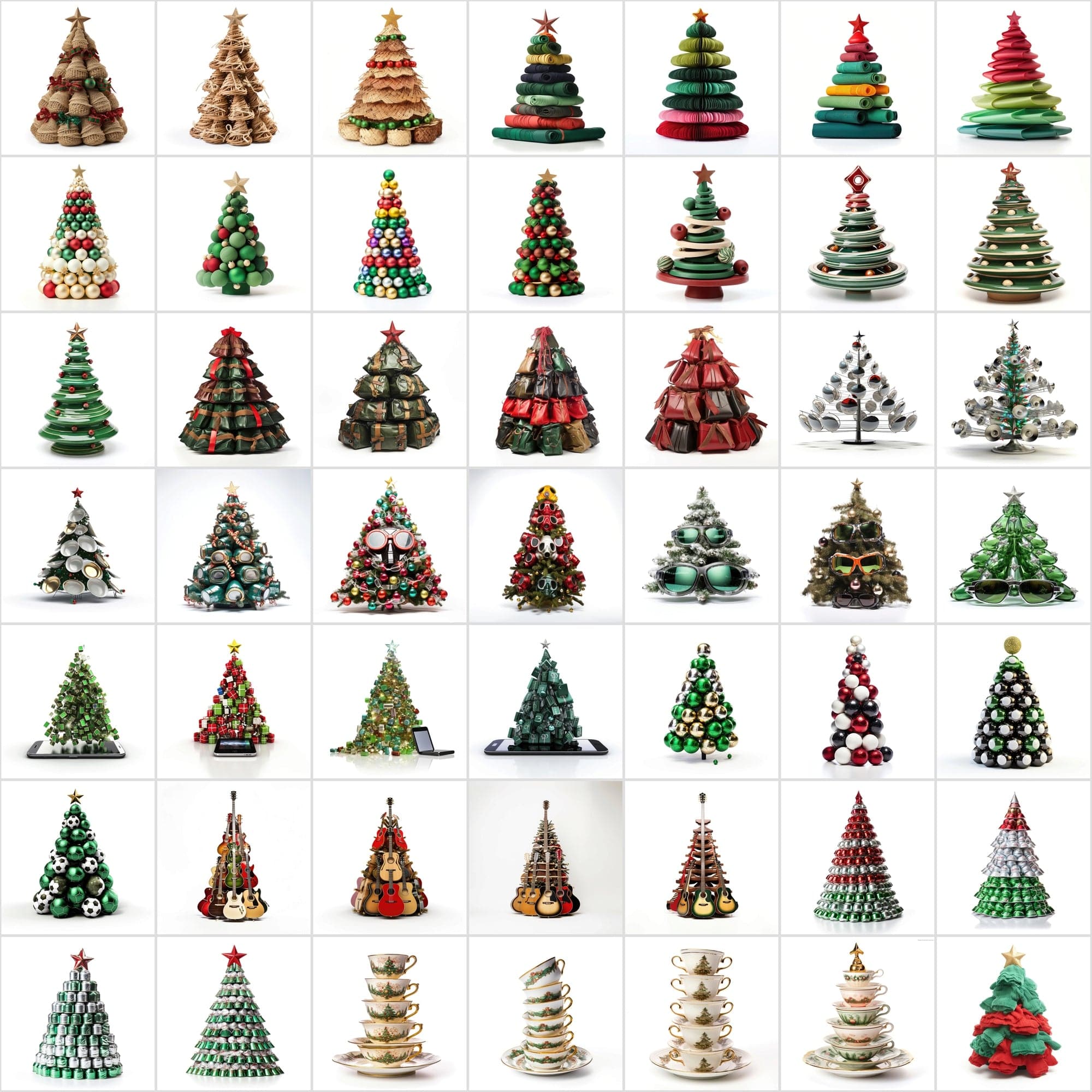 590 Unique Conceptual Christmas Tree Images Collection - High-Resolution Digital Art, Instant Download Digital Download Sumobundle
