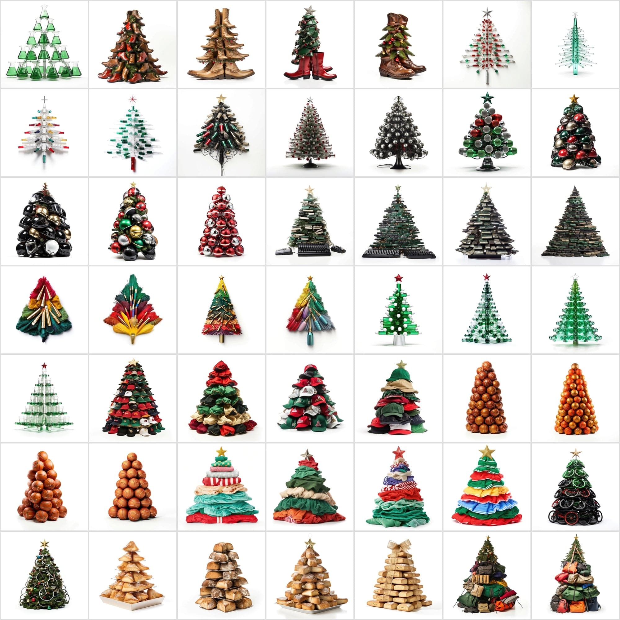 590 Unique Conceptual Christmas Tree Images Collection - High-Resolution Digital Art, Instant Download Digital Download Sumobundle