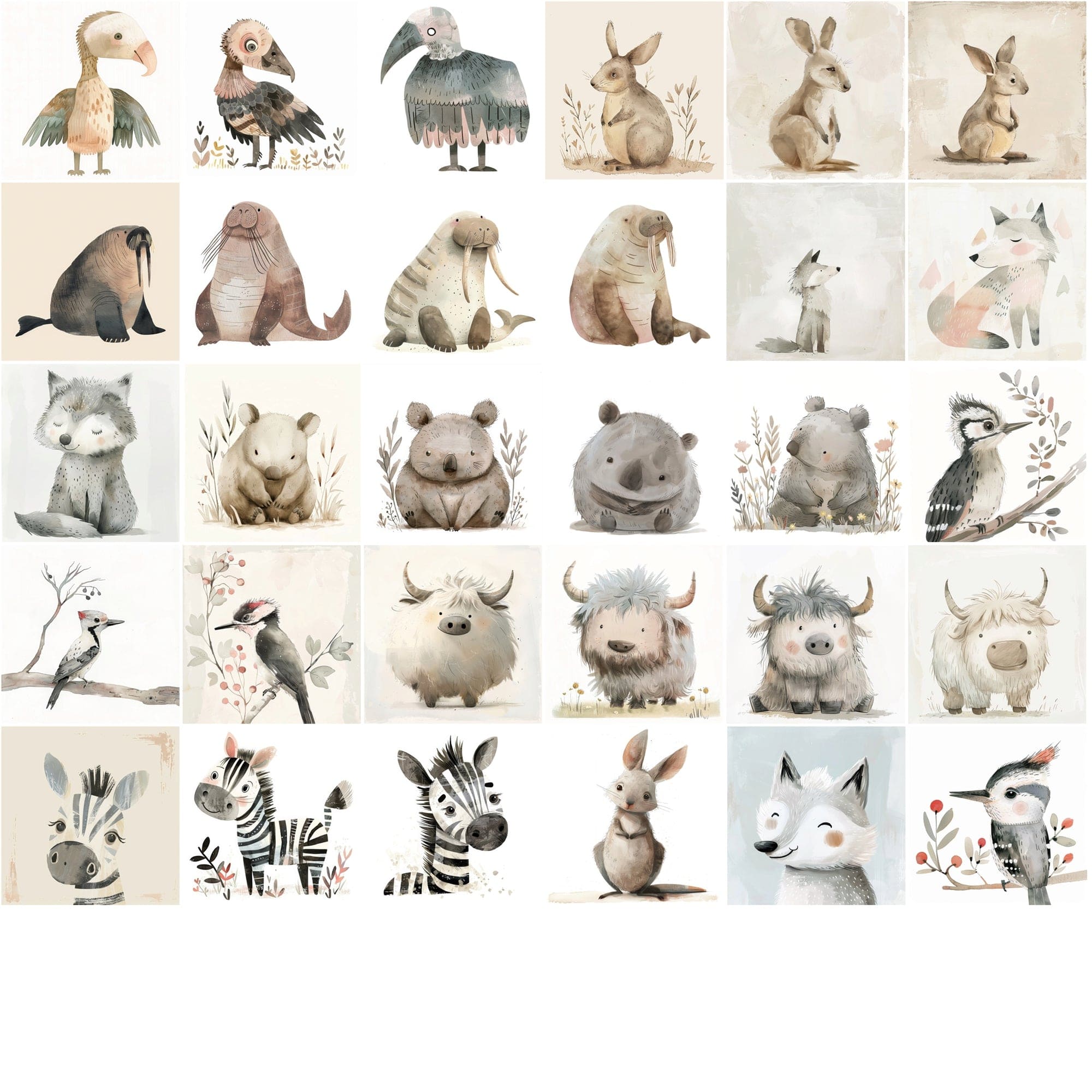 600 Cute Creatures - Whimsical Wildlife Collection Digital Download Sumobundle
